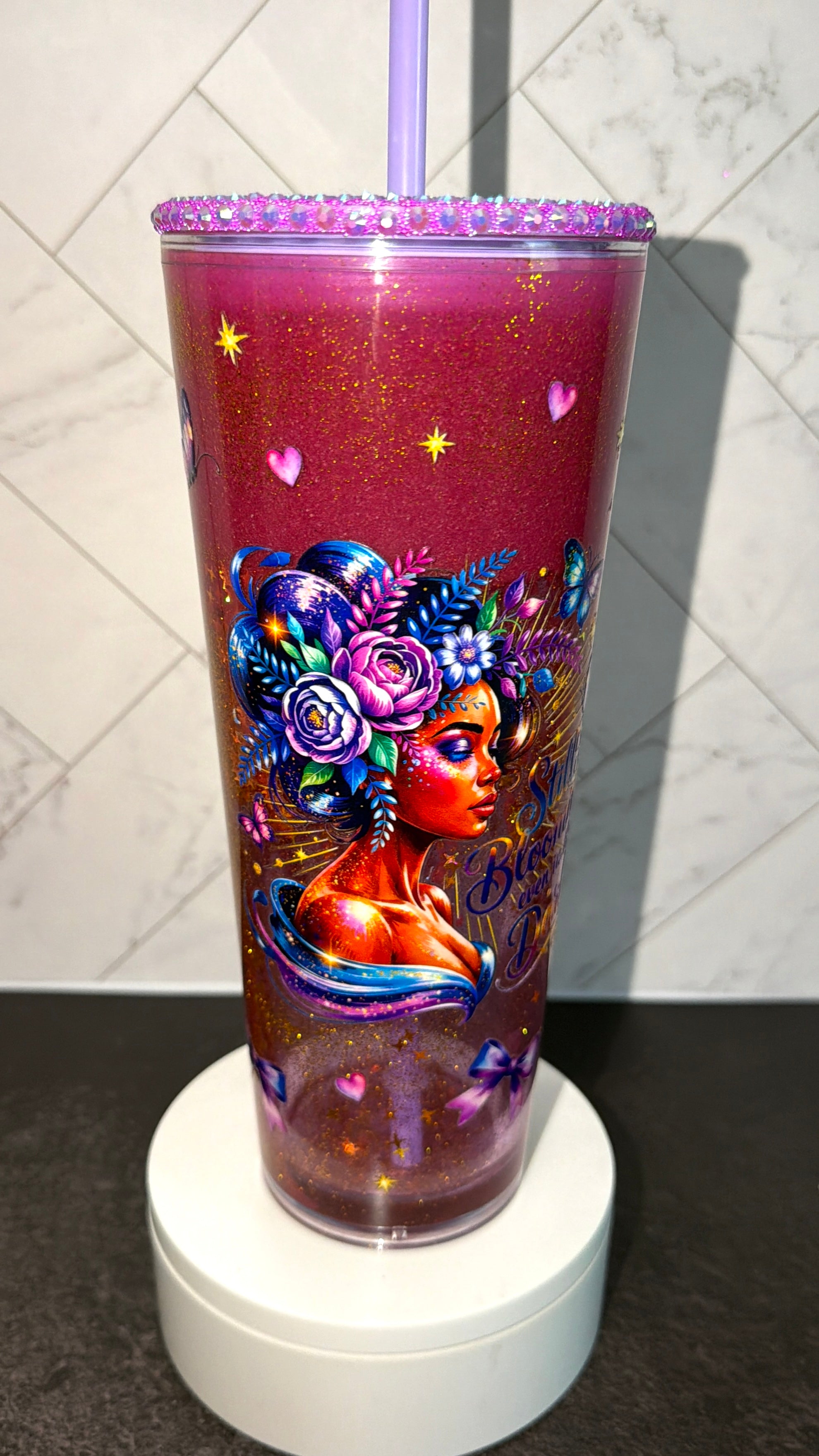Blooming Hourglass Tumbler