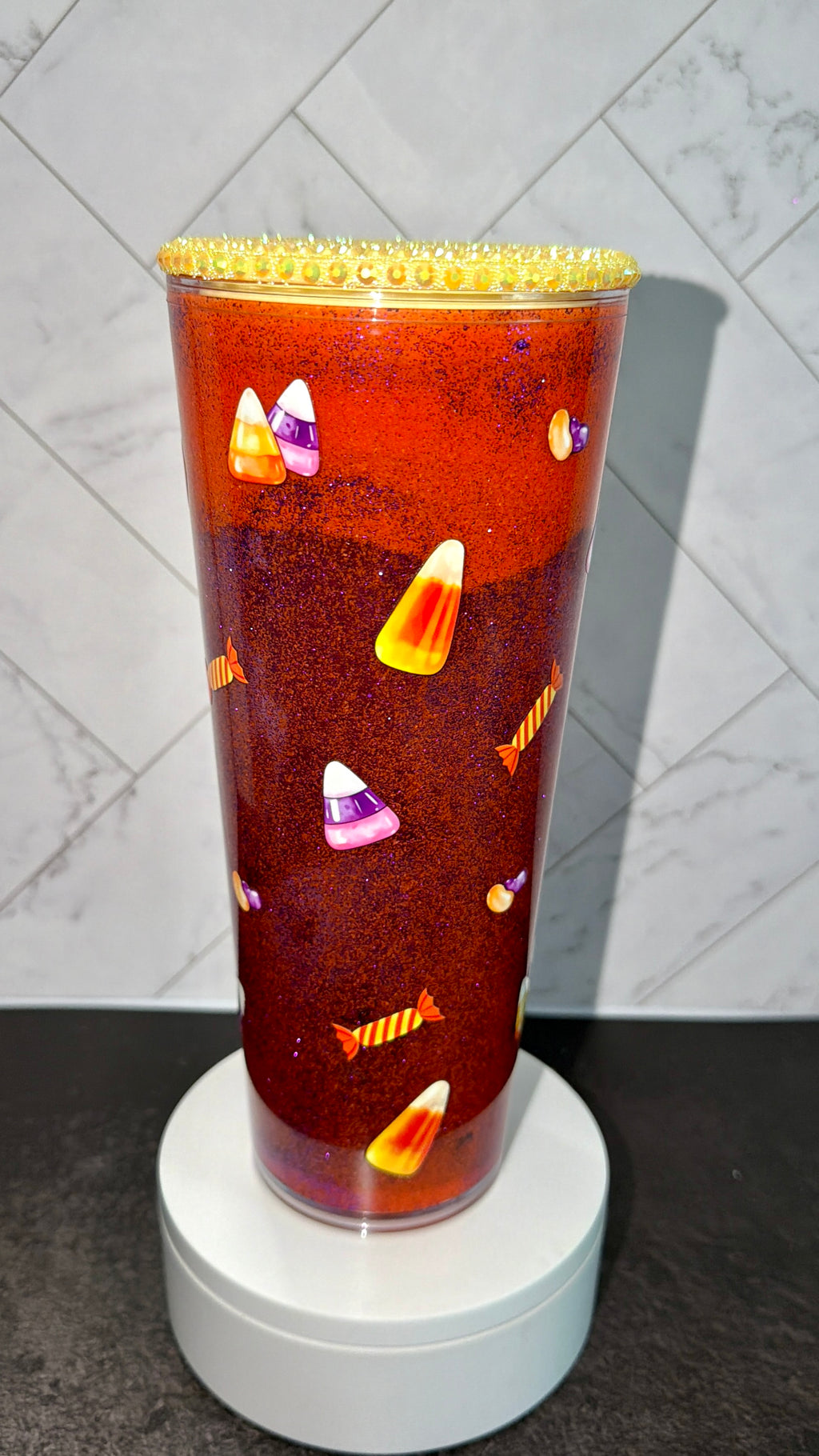 Halloween Hyland Cow Hourglass Tumbler