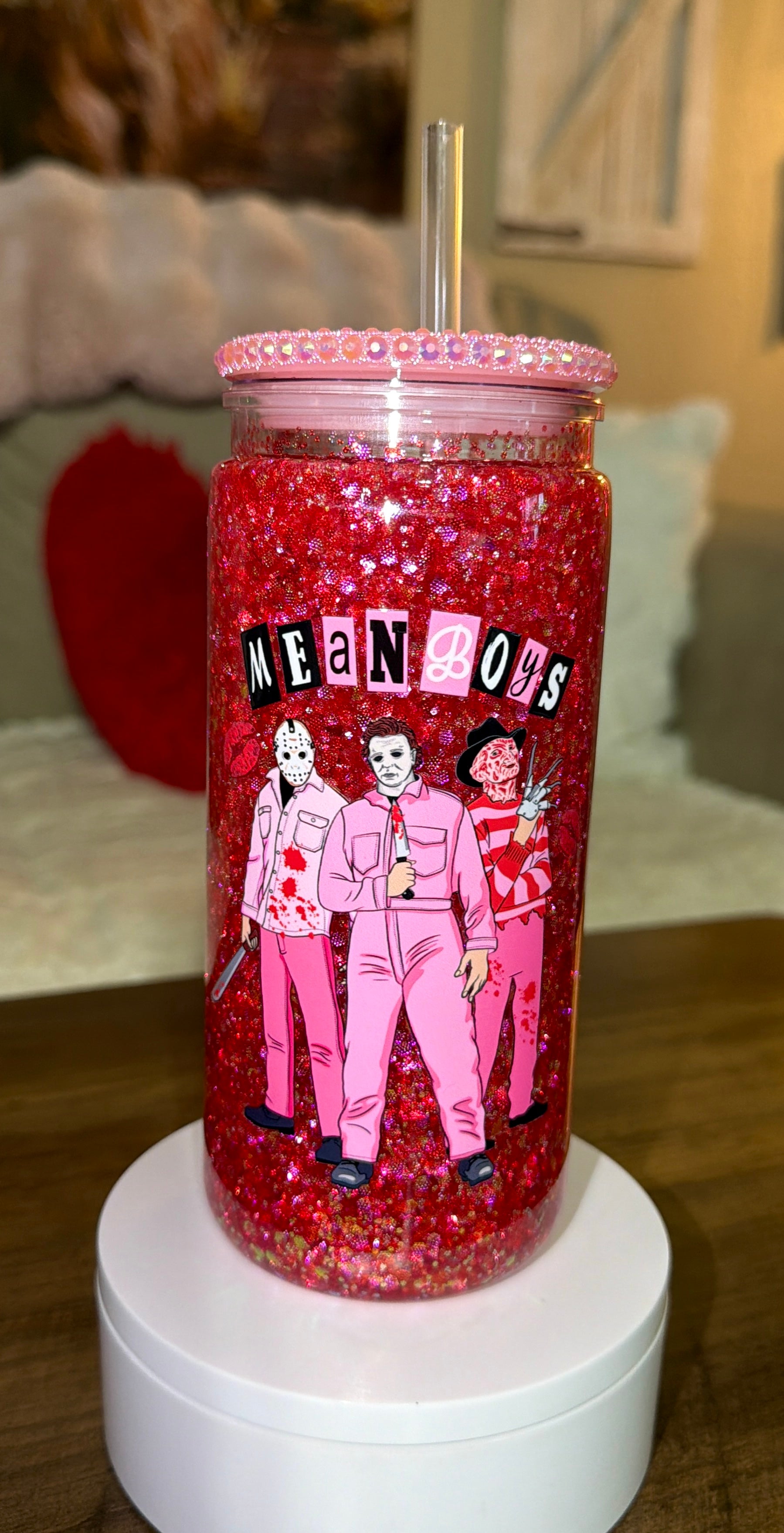 Mean boys Snowglobe tumbler