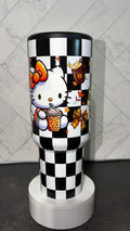 Pumpkin Spice Checkered Stainless Steel Tumbler
