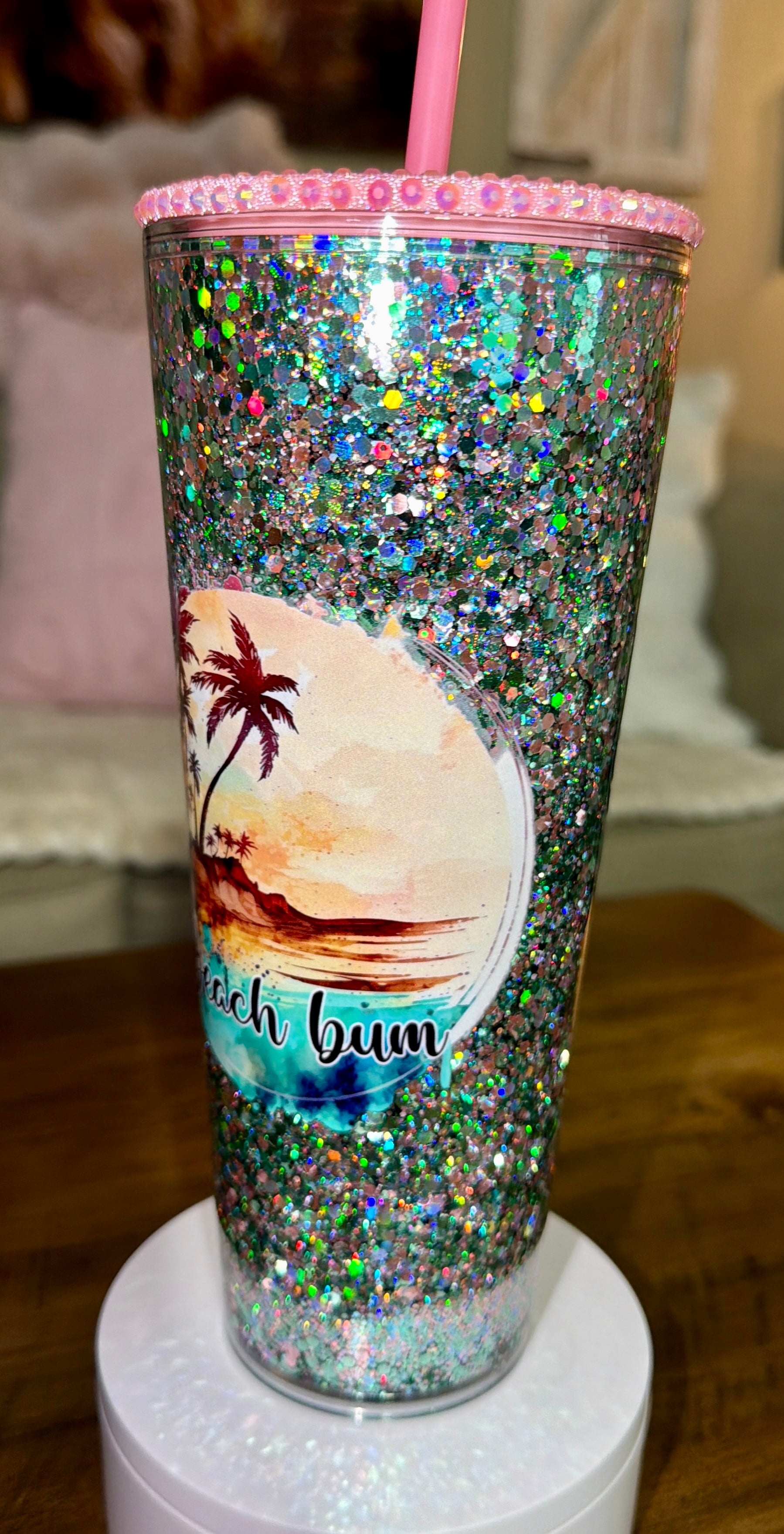 Beach Bum Snowglobe Cup