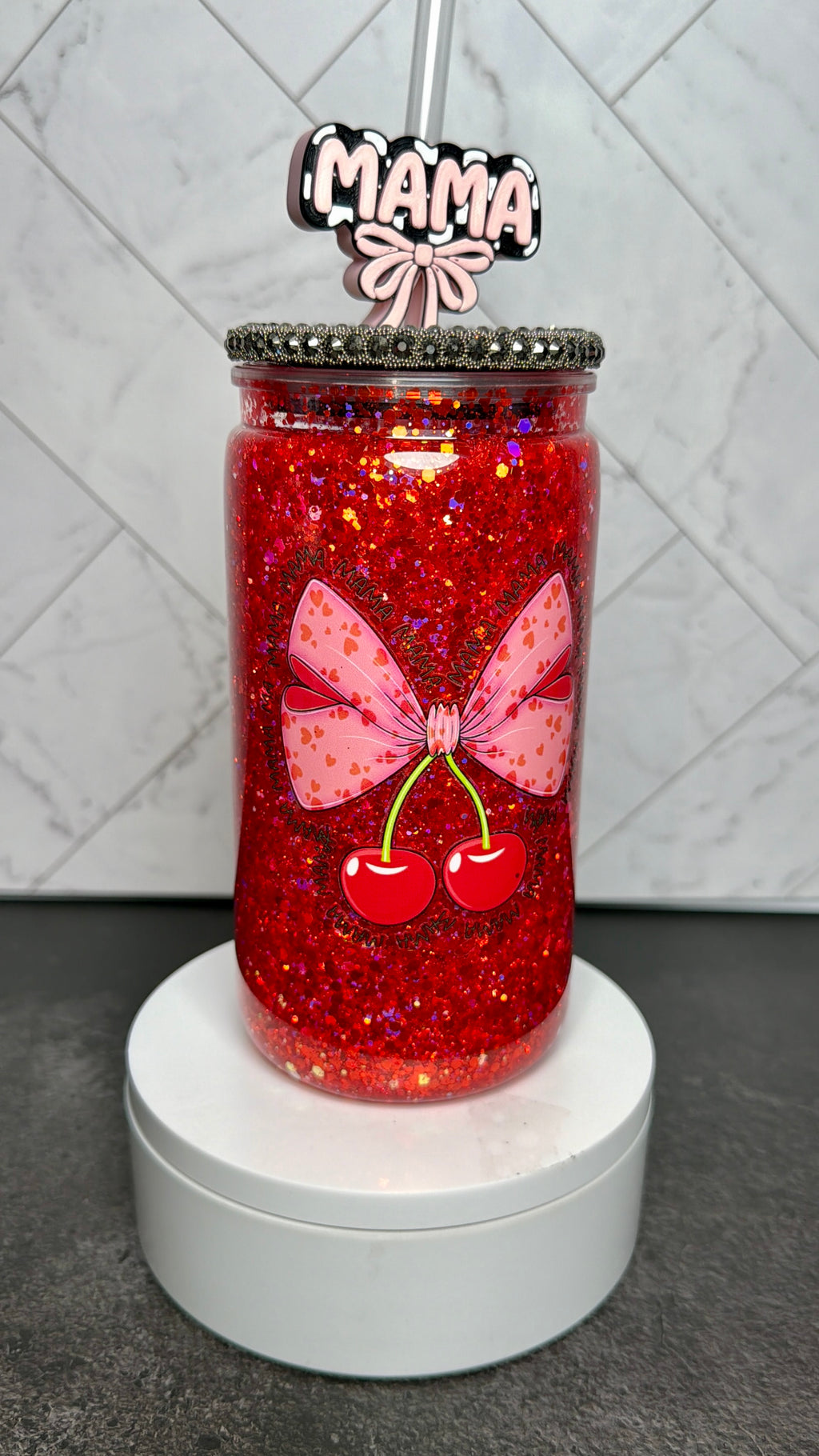 Cherry Mama Snowglobe