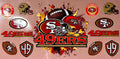 Gold and Red Sports UVDTF Cup Wrap