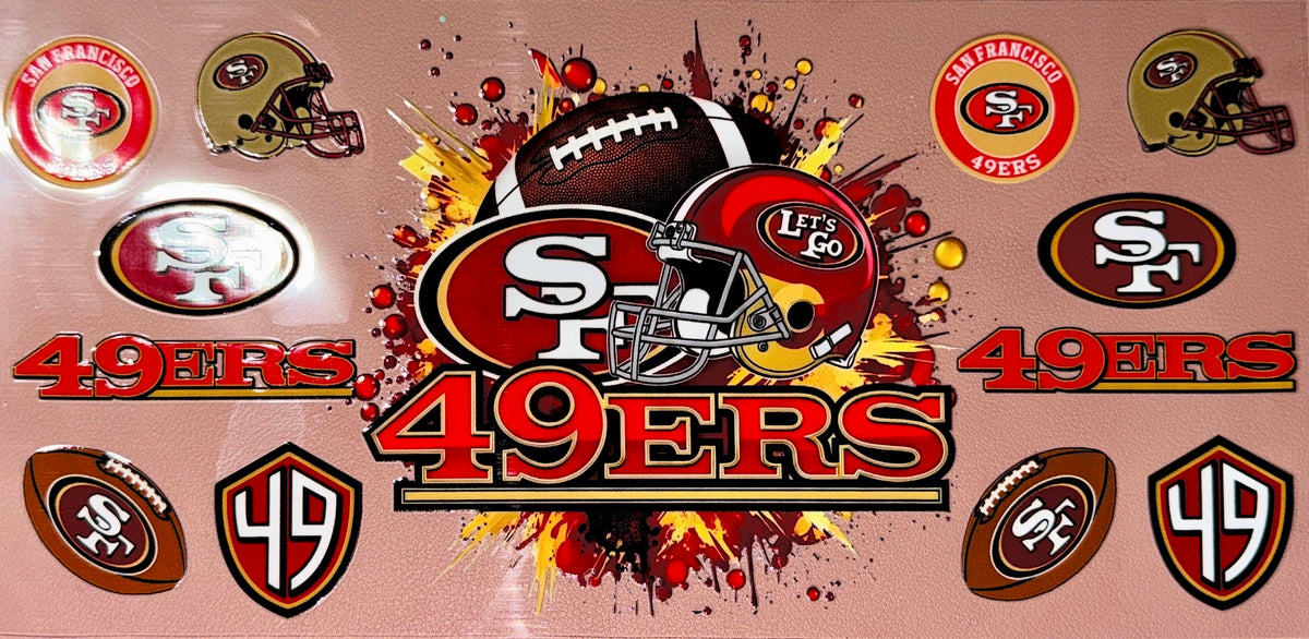 Gold and Red Sports UVDTF Cup Wrap