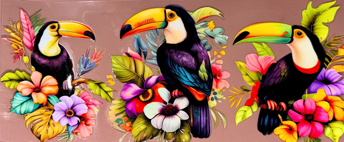 Foral Toucan UVDTF Cup Wrap