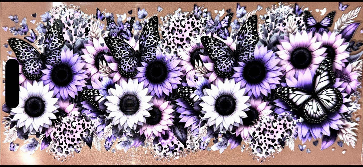 Purple Flowers UVDTF Cup Wrap
