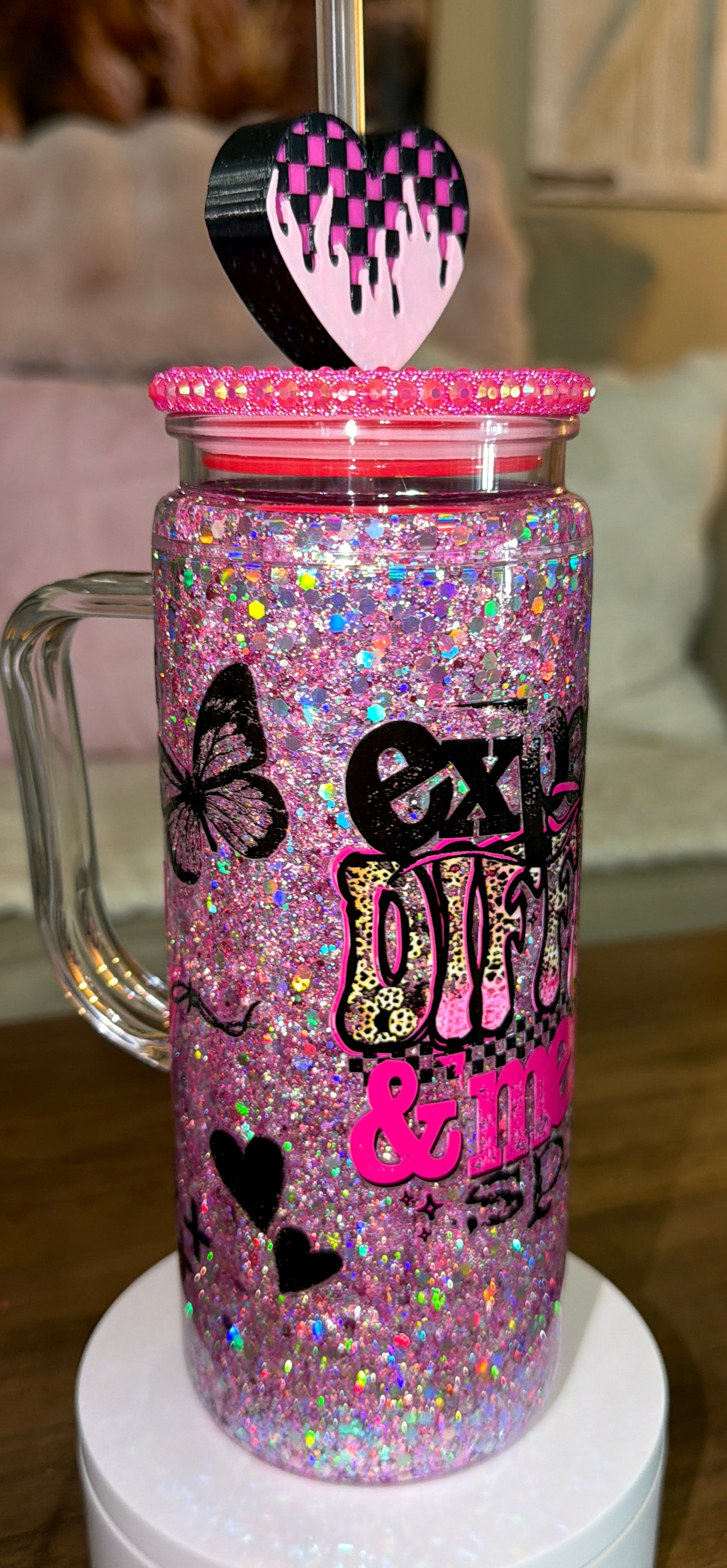 Pink Snowglobe Cup