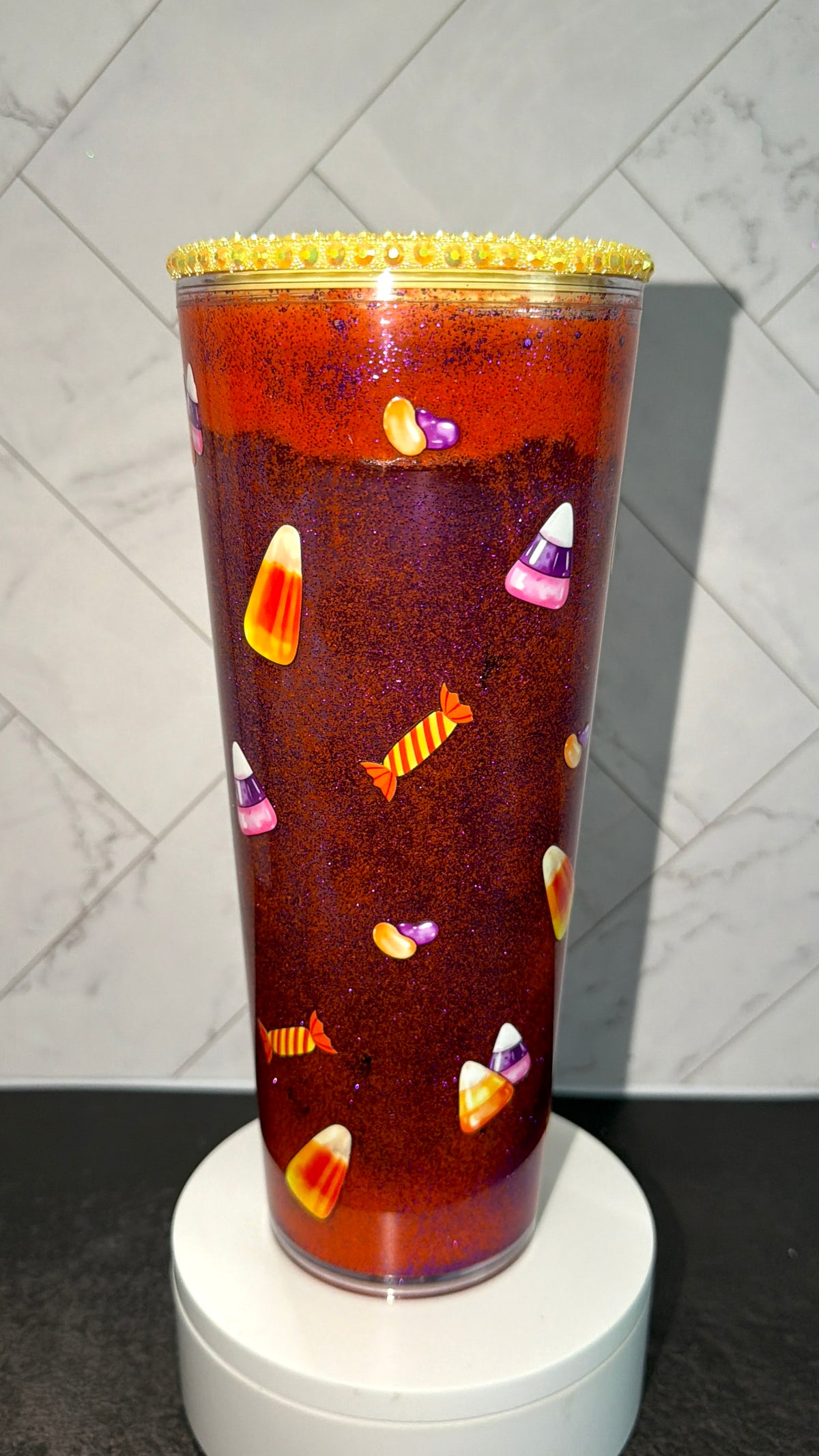 Halloween Hyland Cow Hourglass Tumbler