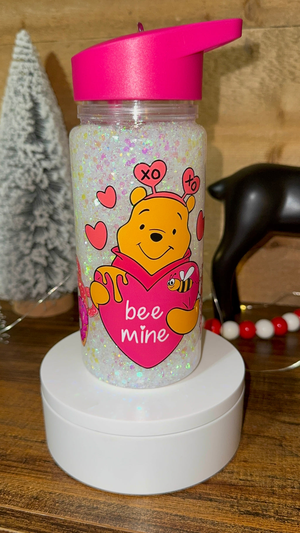 Kids custom snowglobe water bottle