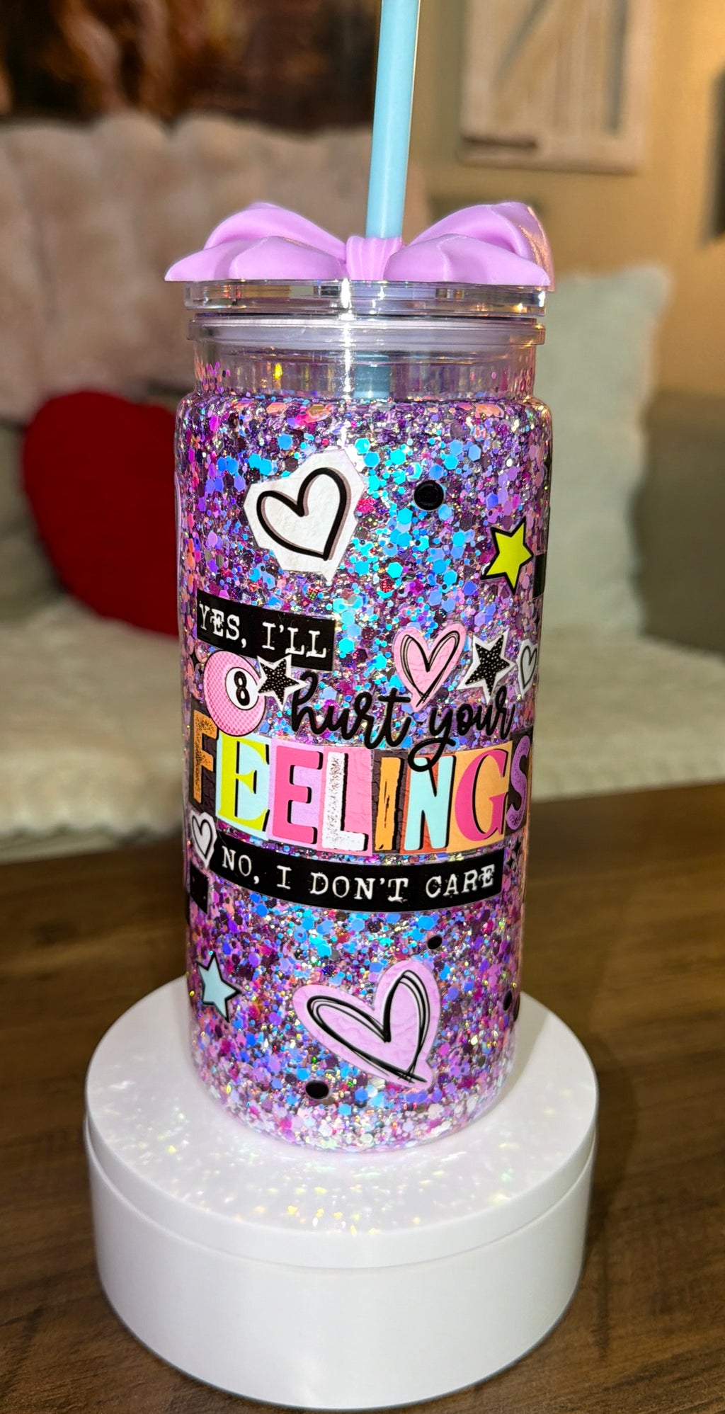 “Yes, I’ll Hurt Your Feelings” snowglobe cup