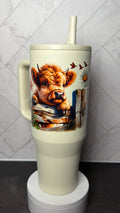 Farmhouse Highland Cow Tumbler