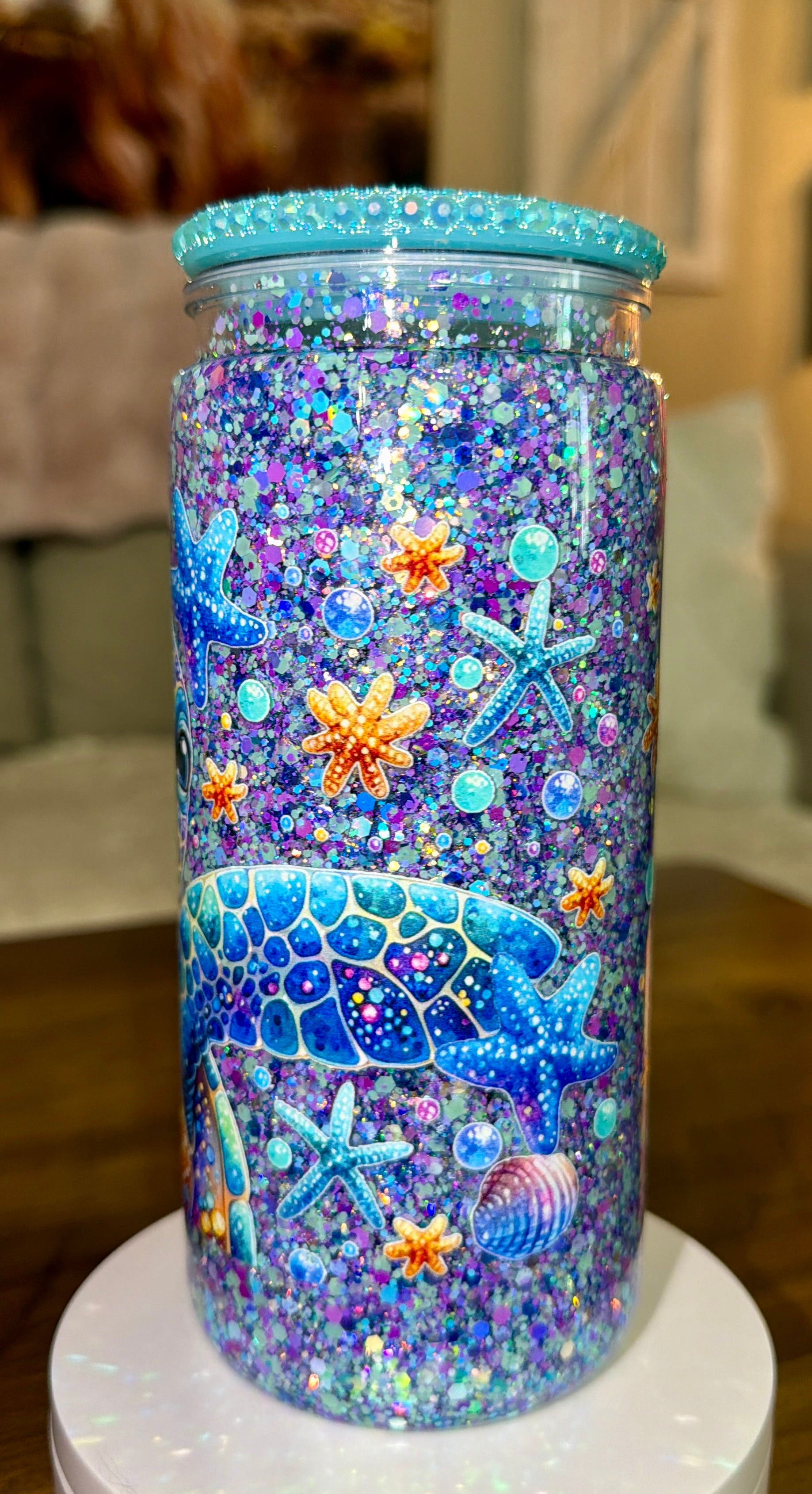 Sea Turtle Snowglobe Cup