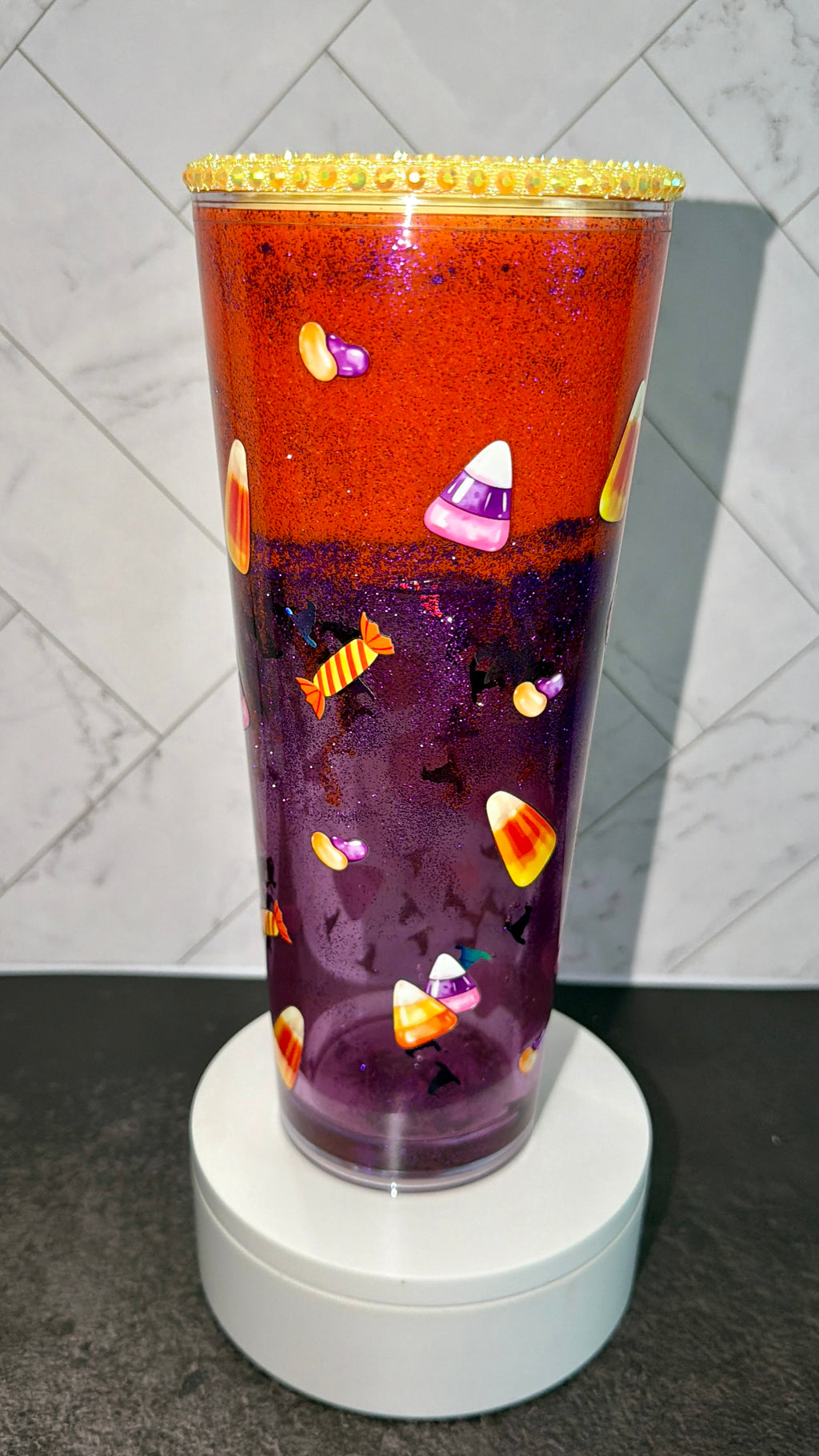 Halloween Hyland Cow Hourglass Tumbler