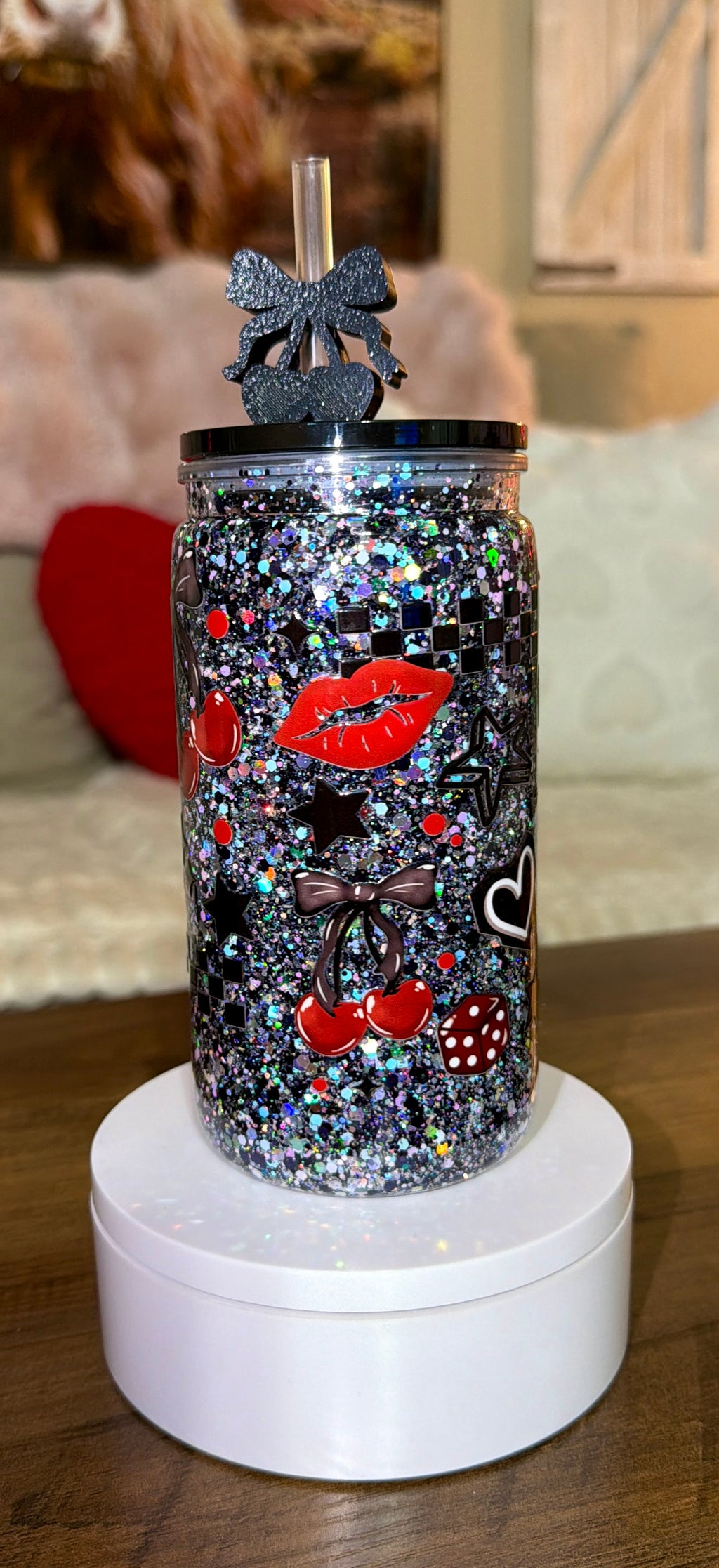 Petty & Problematic Glitter Tumbler