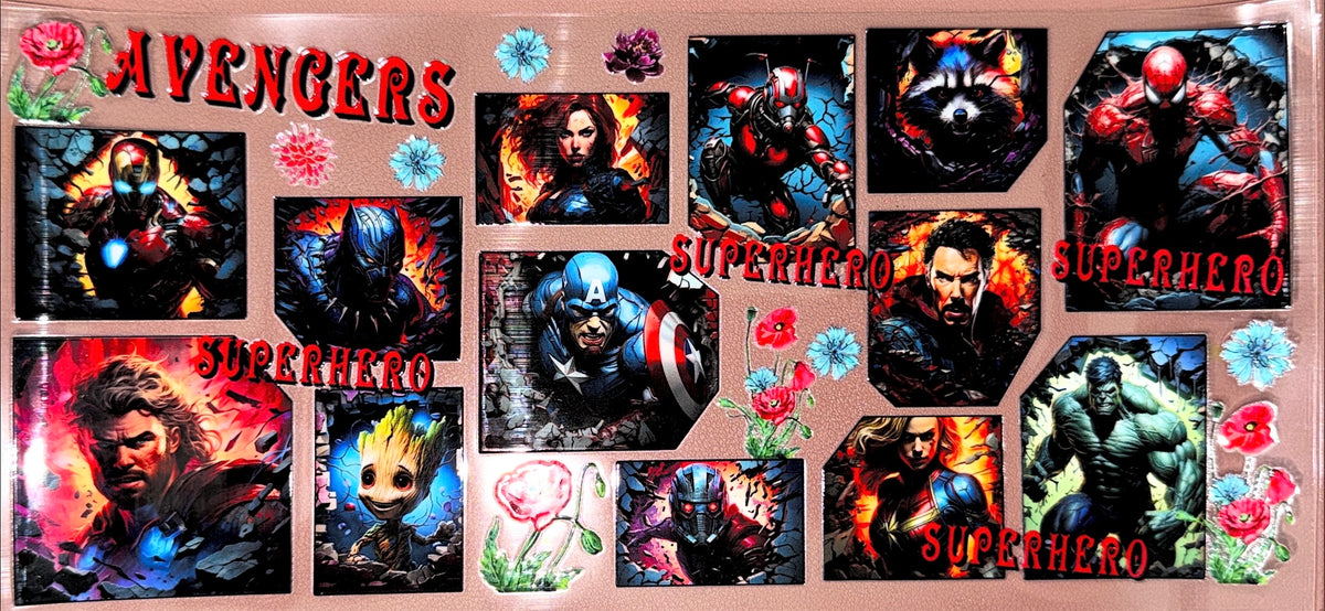 Super Hero UVDTF Cup Wrap