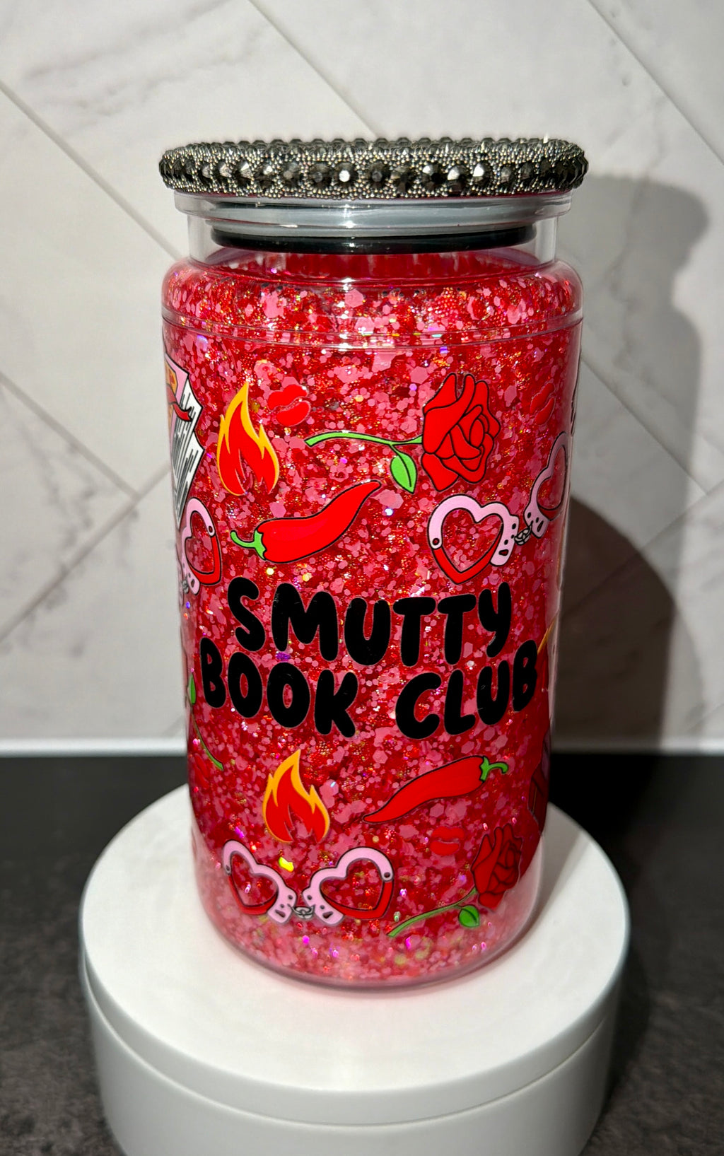 Smutty Book Club Snowglobe Cup