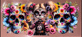 Floral Skulls UVDTF Cup Wrap