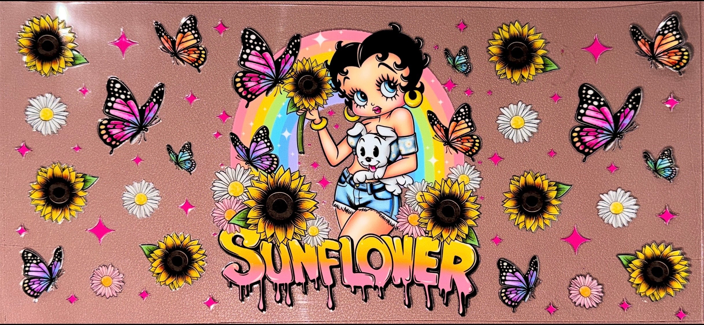 Sunflower UVDTF Cup Wrap