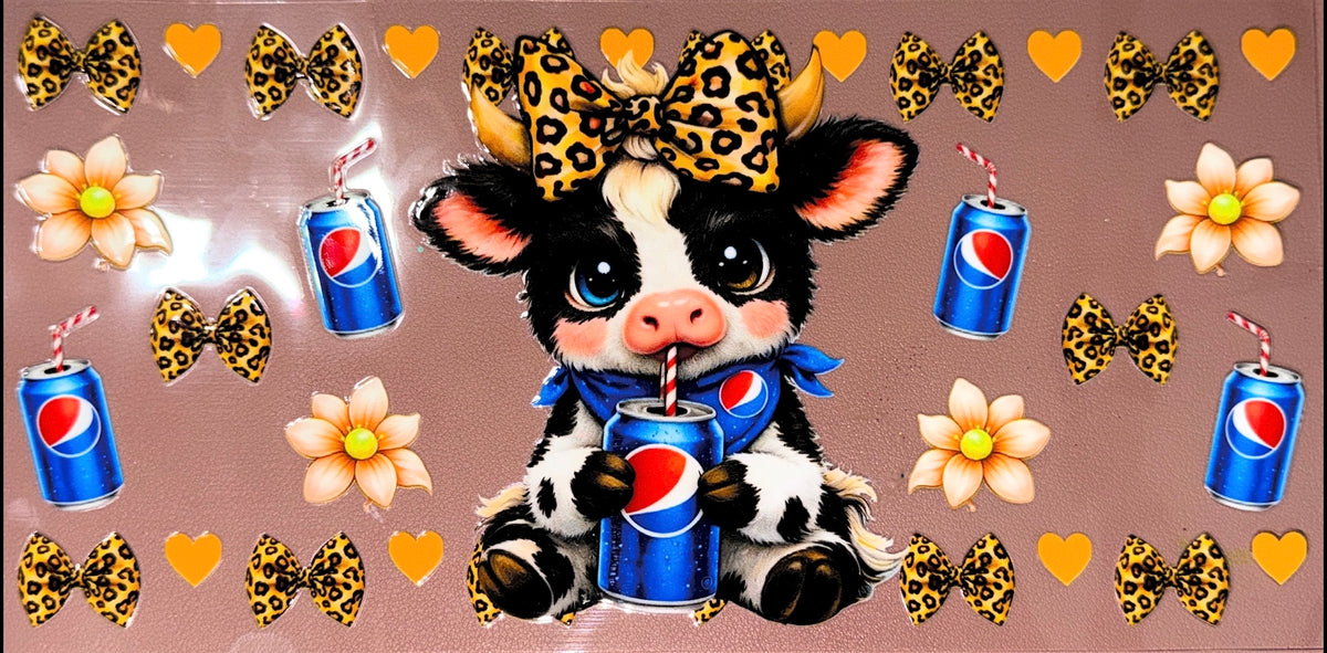 Leopard Hyland Cow UVDTF Cup Wrap