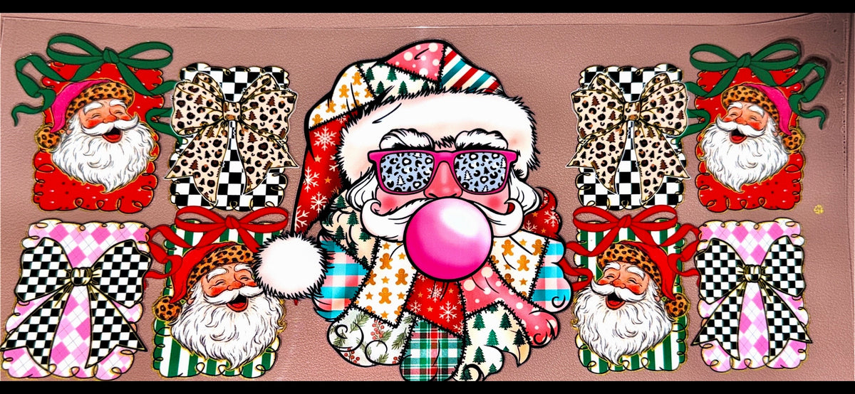 Plaid Santa UVDTF Cup Wrap
