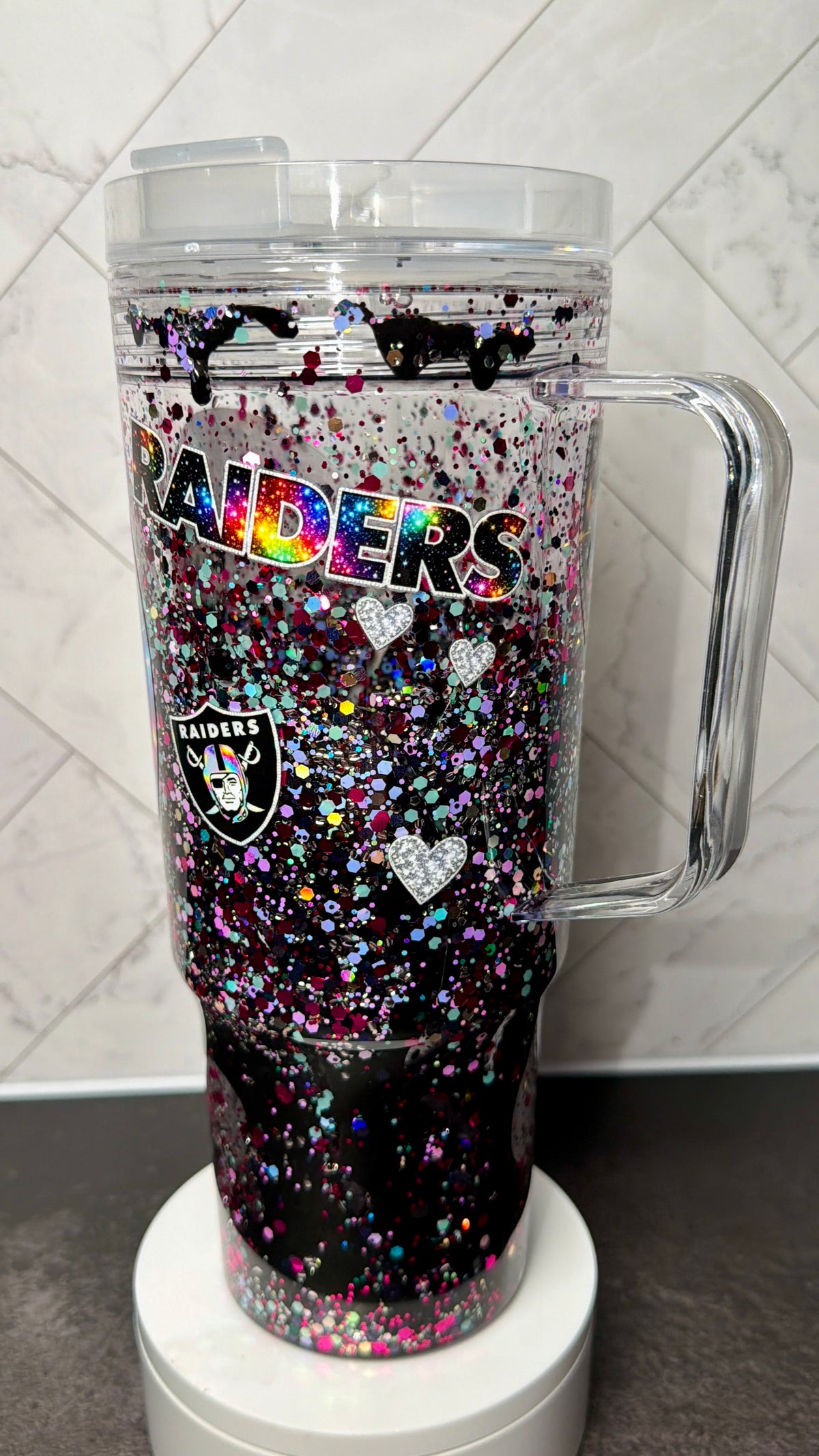Black & Silver Spirit 40oz Lava Cup