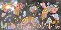 Floral Rainbows UVDTF cup Wrap