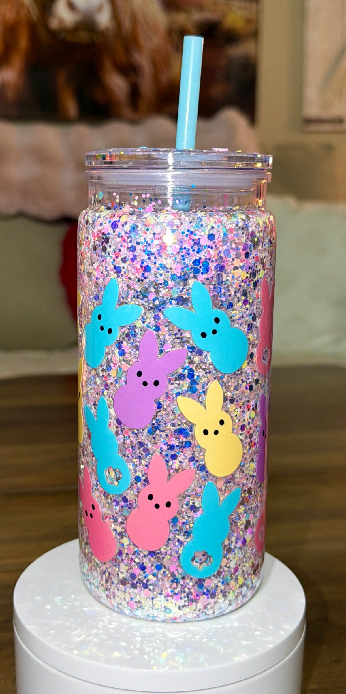 Pastel bunny Snowglobe Cup