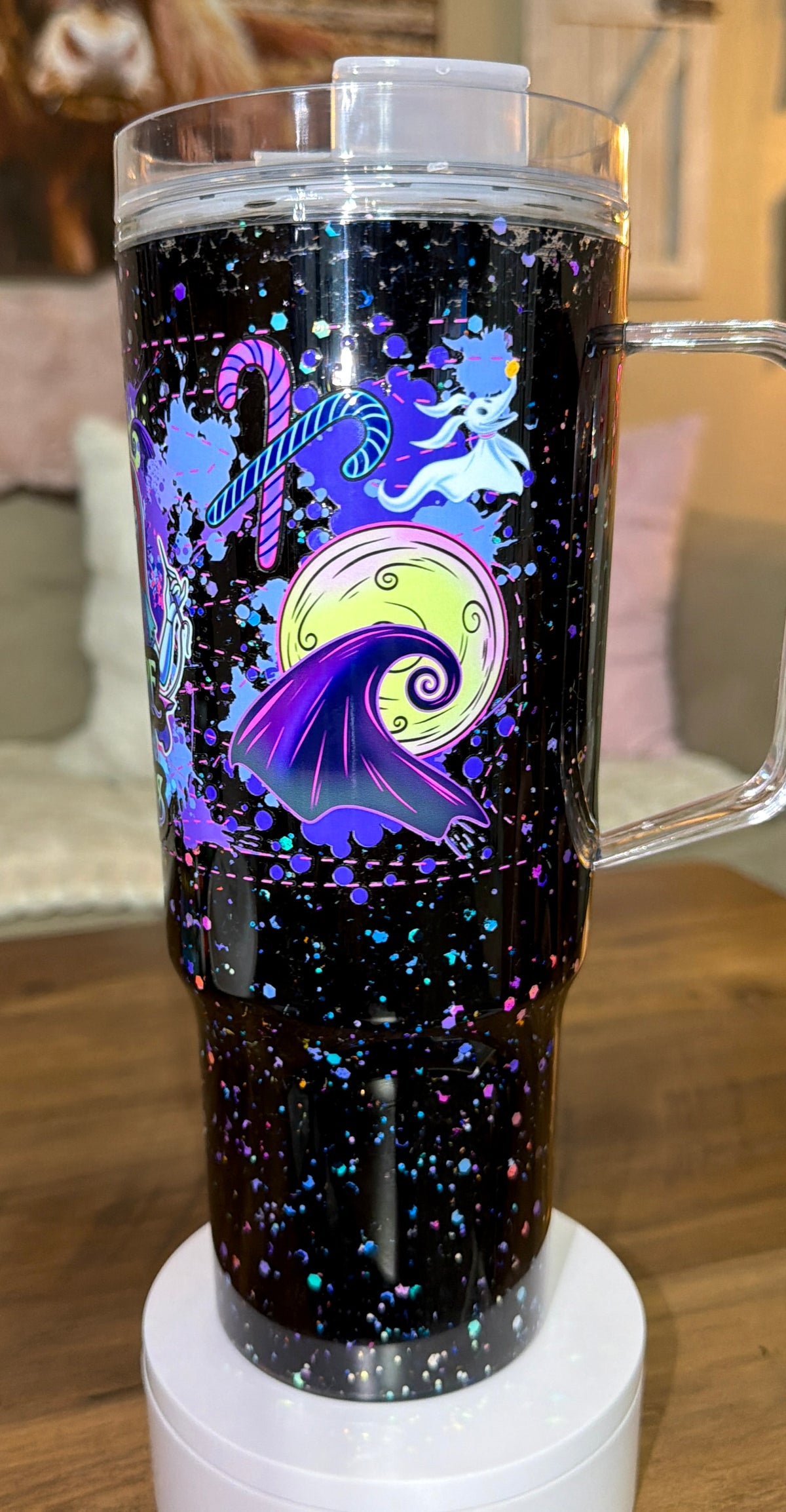 Neon nightmare inspired tumbler