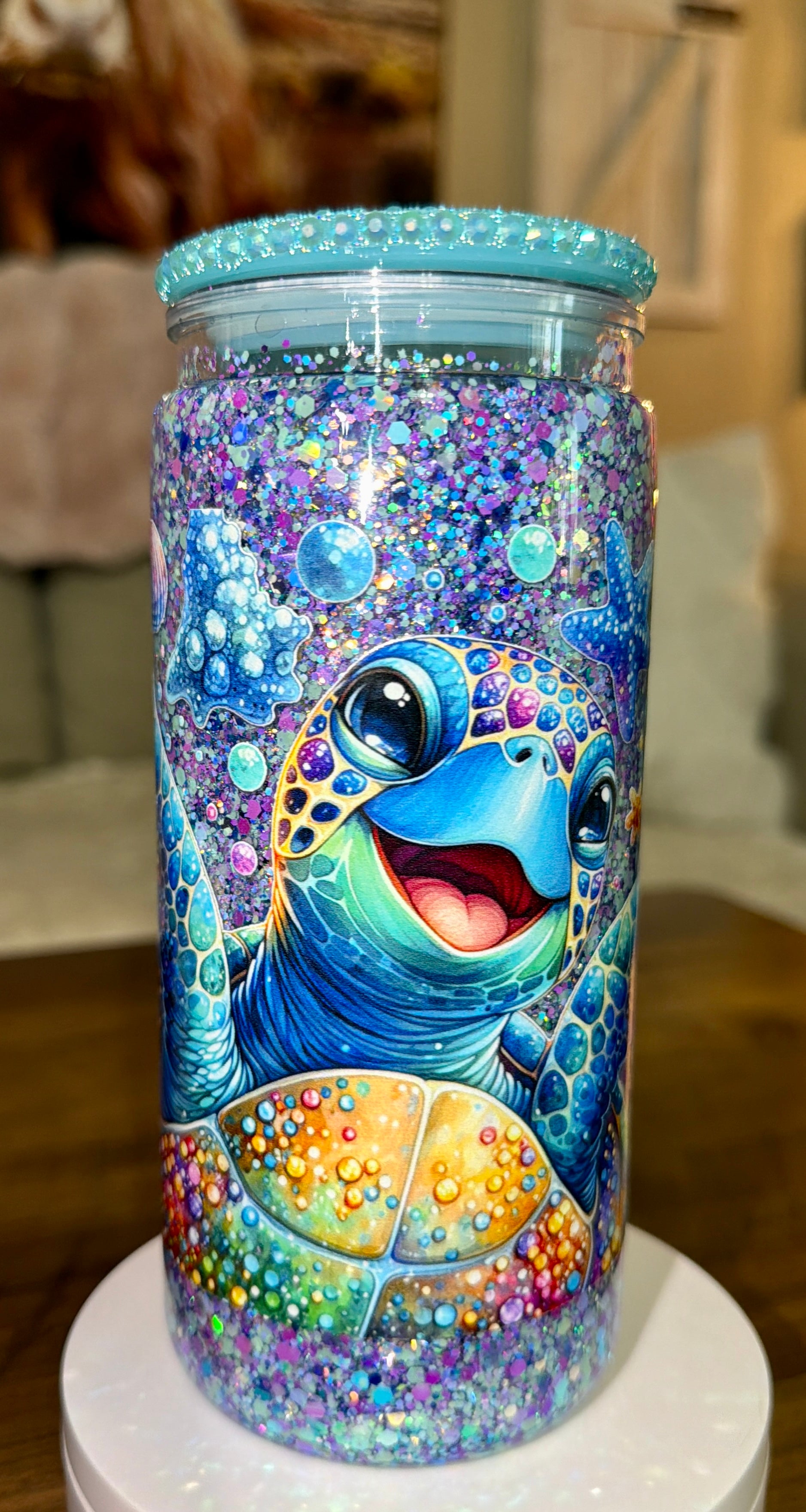 Sea Turtle Snowglobe Cup