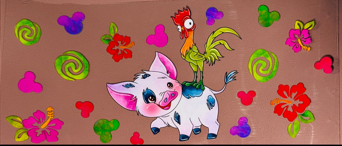 Chicken and Pig UVDTF Cup Wrap