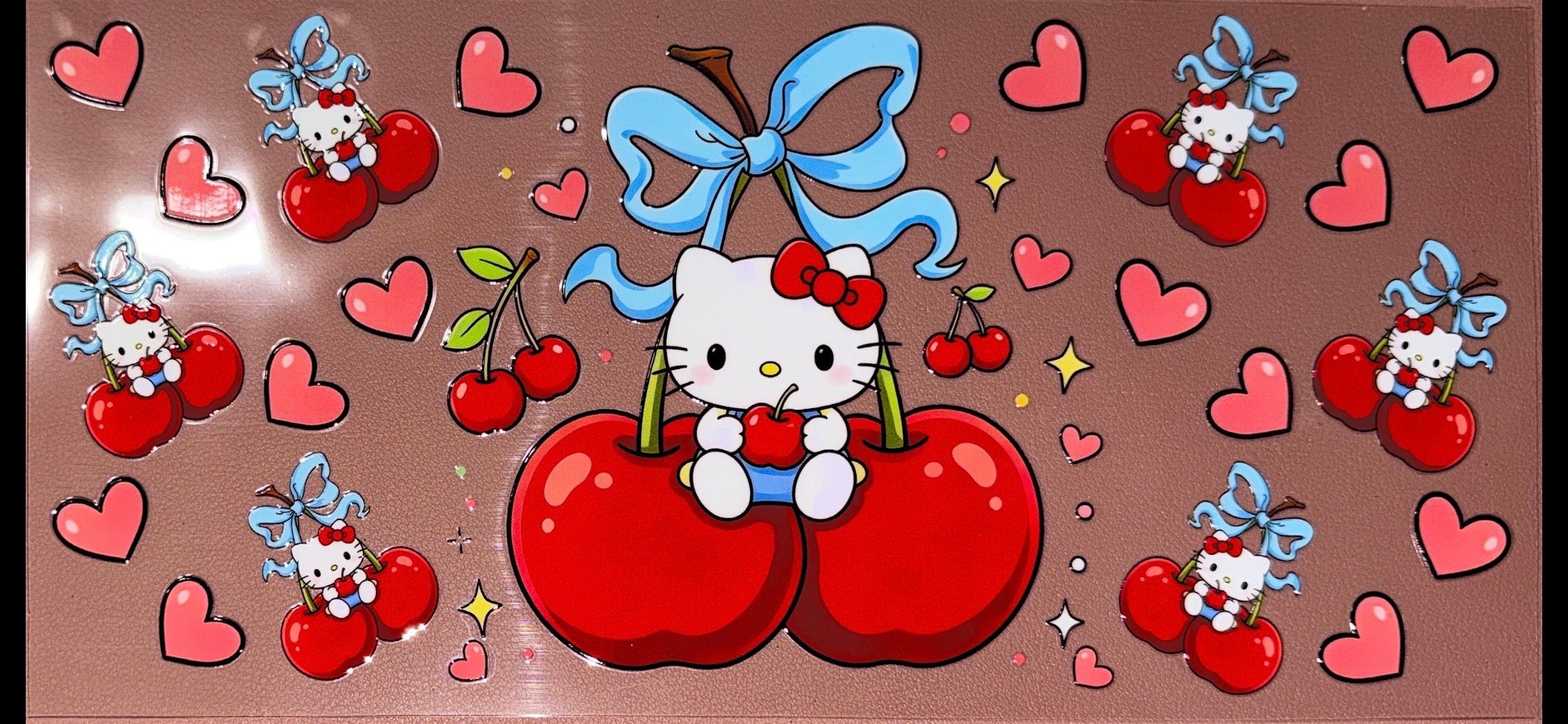 Cherries and Hearts UVDTF Cup Wrap