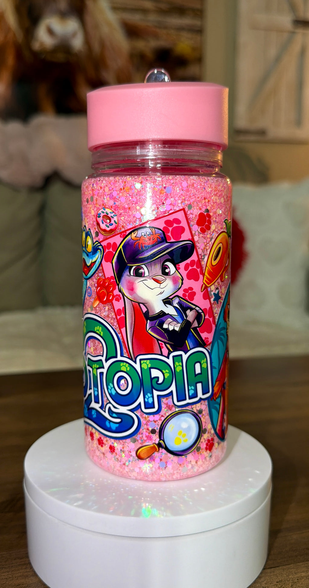 Kids Zoo Themed Snowglobe water bottle