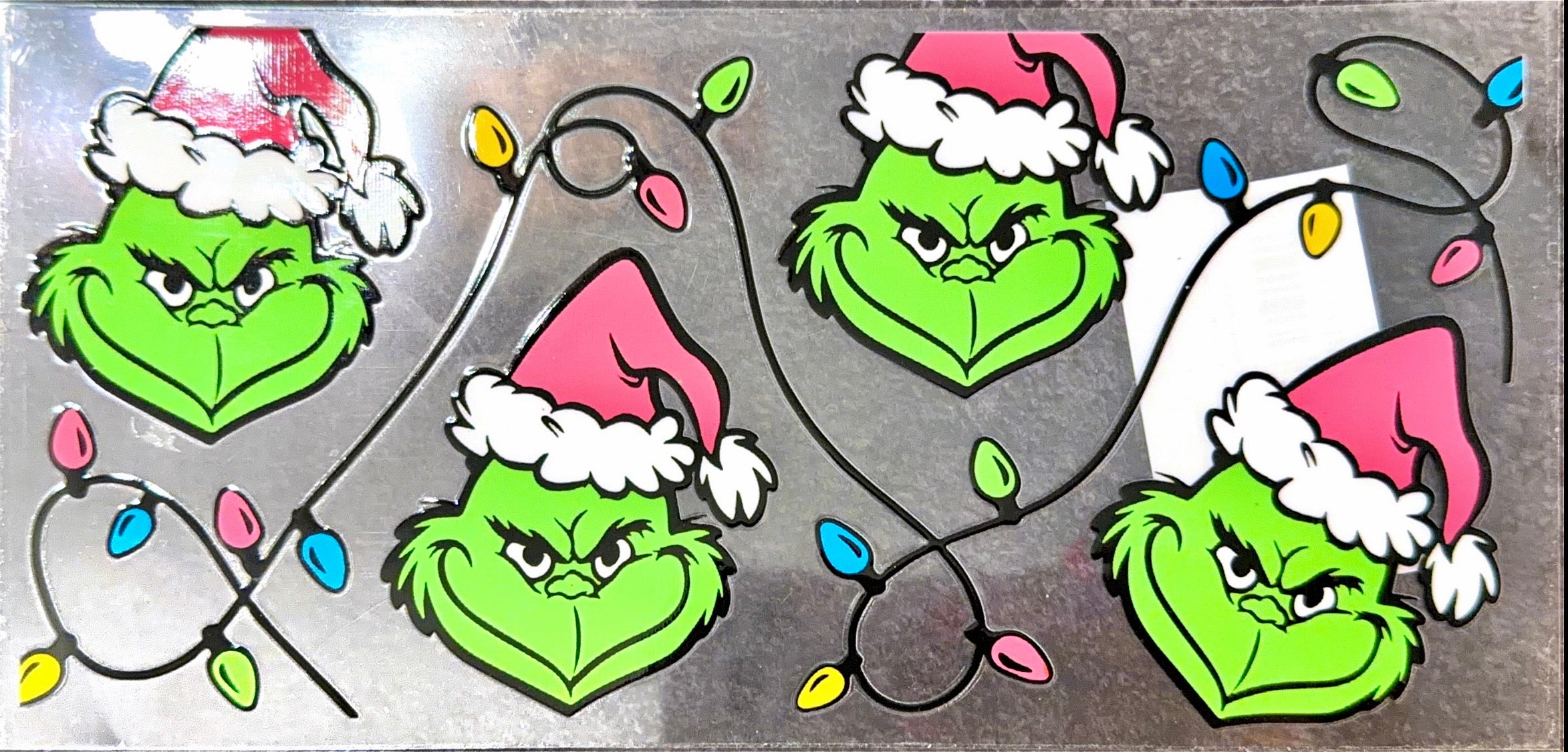 Pink Grinchy Lights UVDTF Cup Wrap