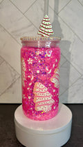 Pink Christmas Dreams Snowglobe Cup