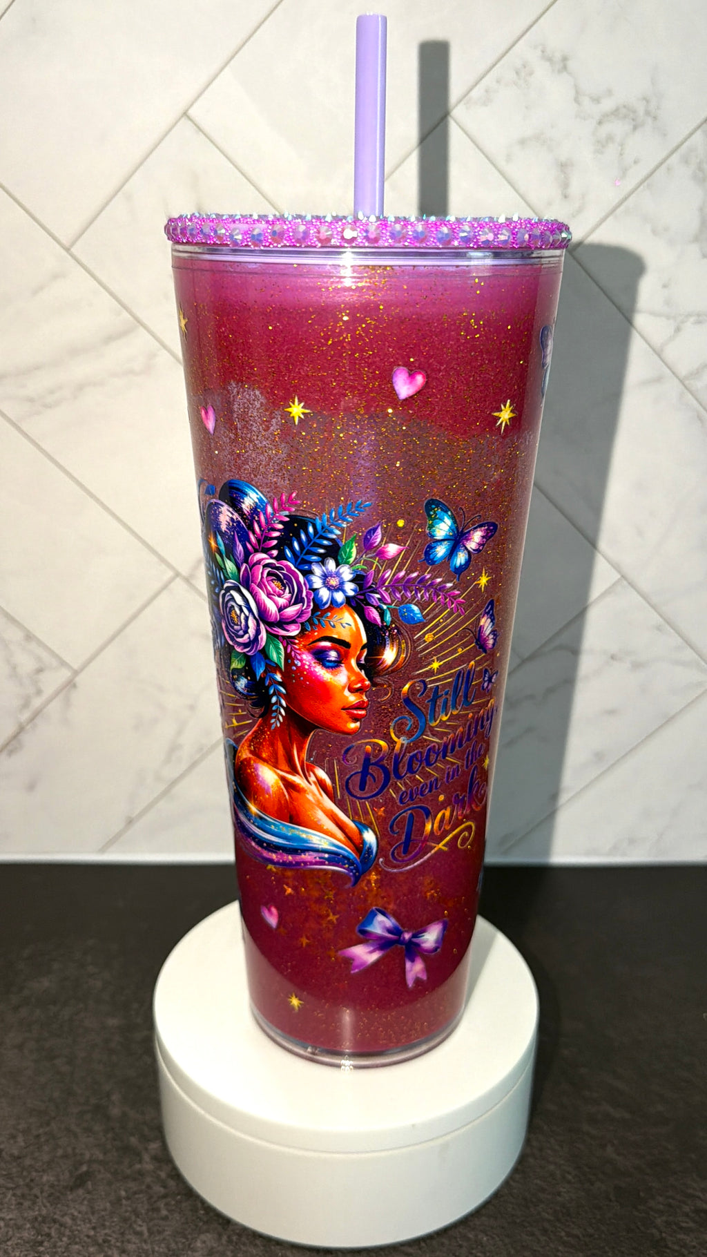 Blooming Hourglass Tumbler