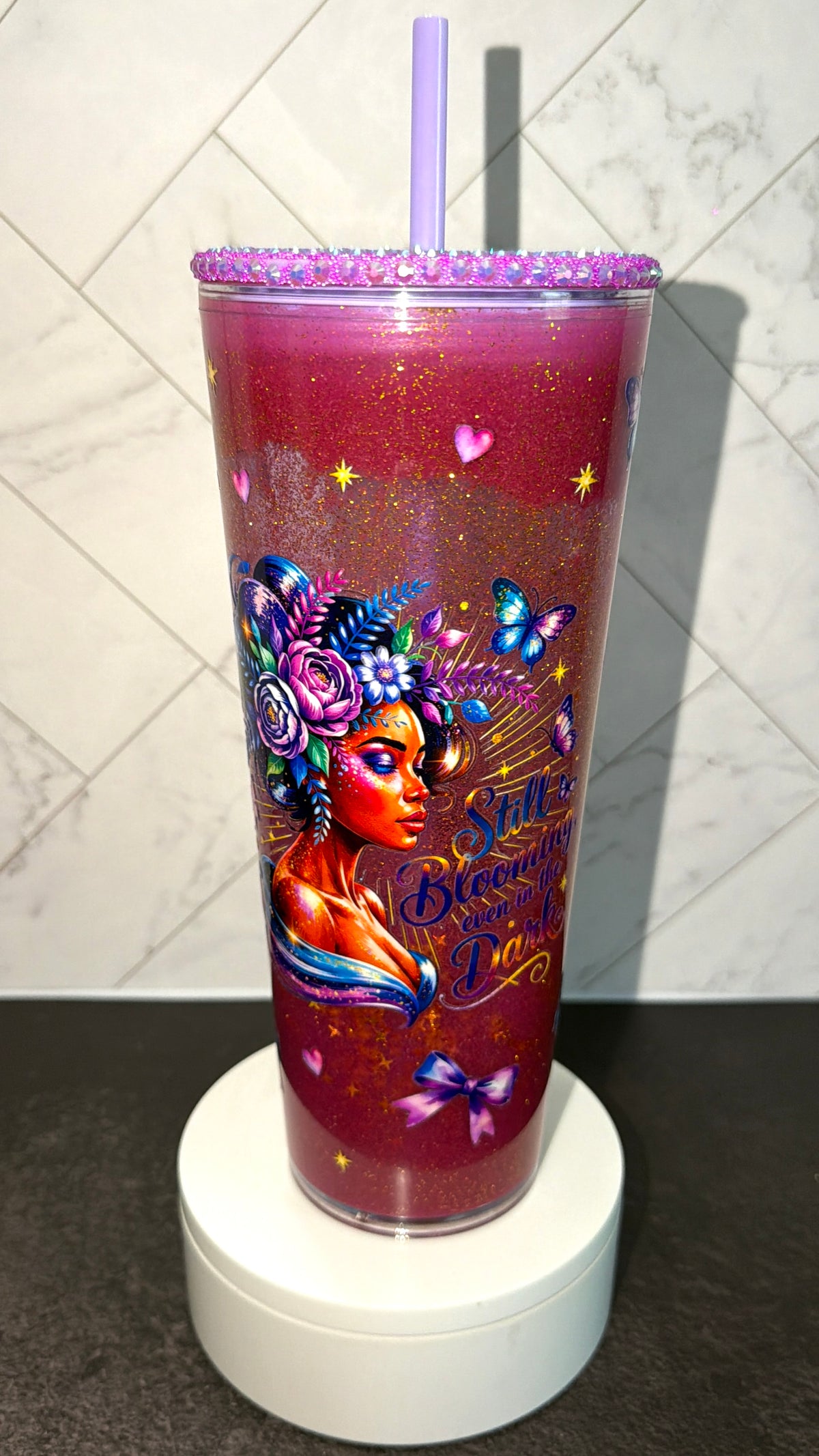 Blooming Hourglass Tumbler