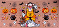 Cute Halloween Friends UVDTF Cup Wrap