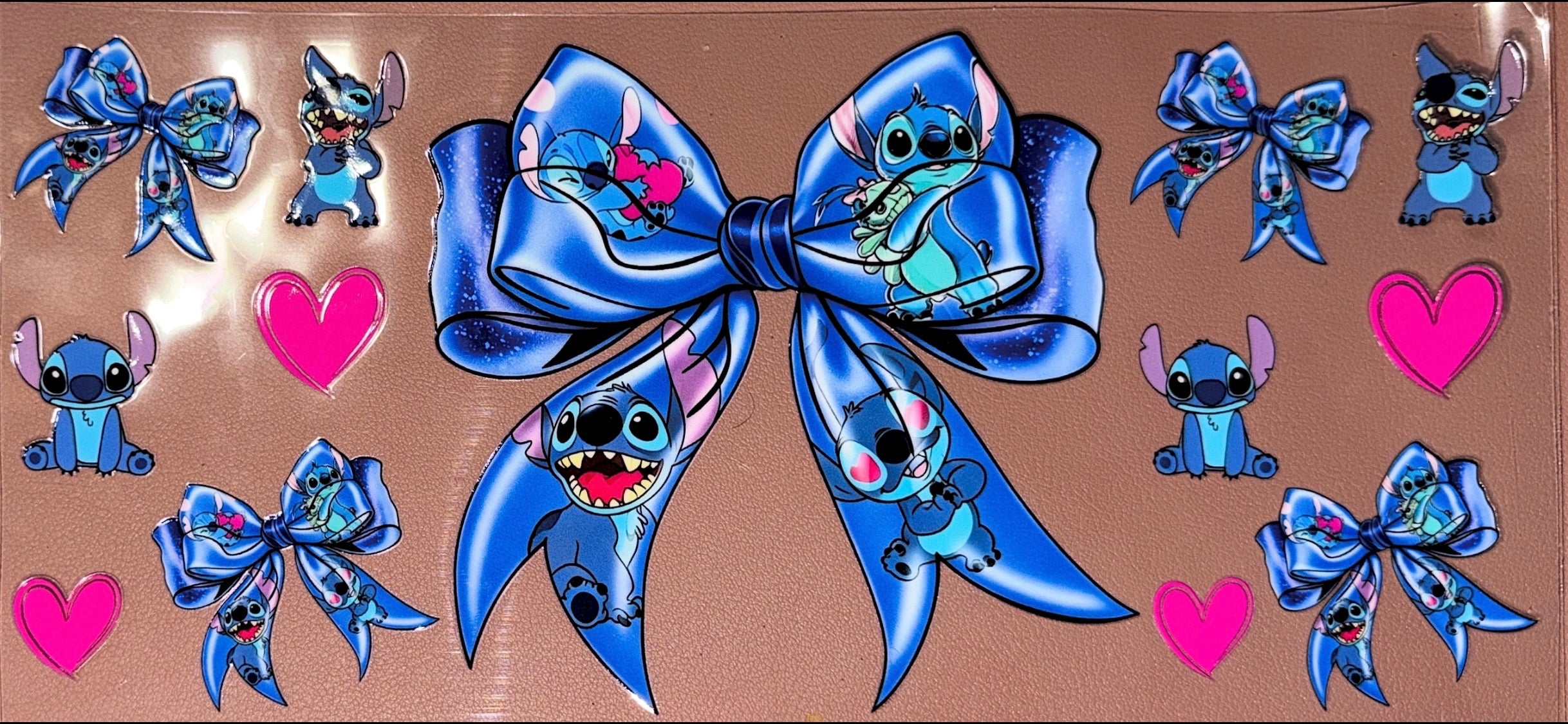 Blue Bows UVDTF Cup Wraps