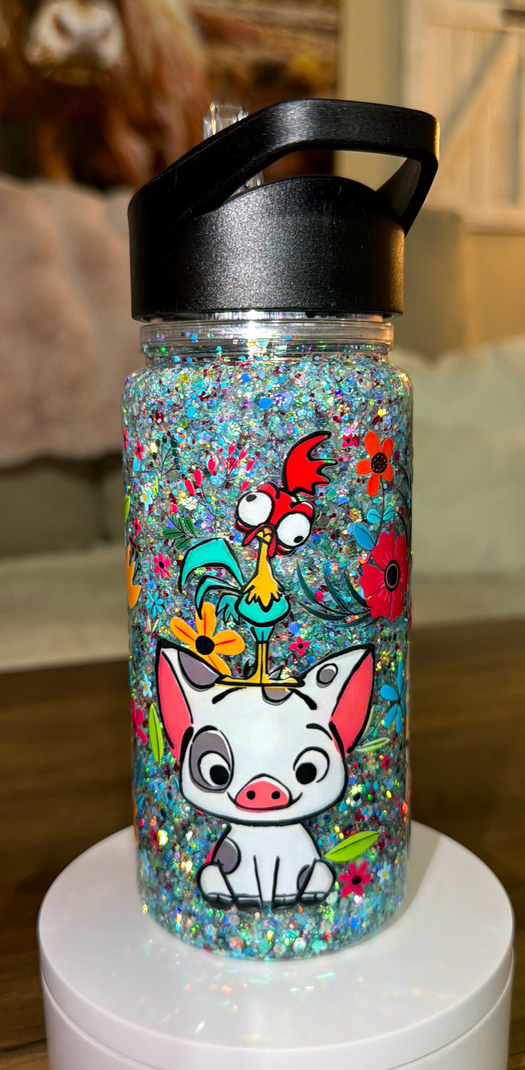 Island Adventure Snowglobe Water Bottle