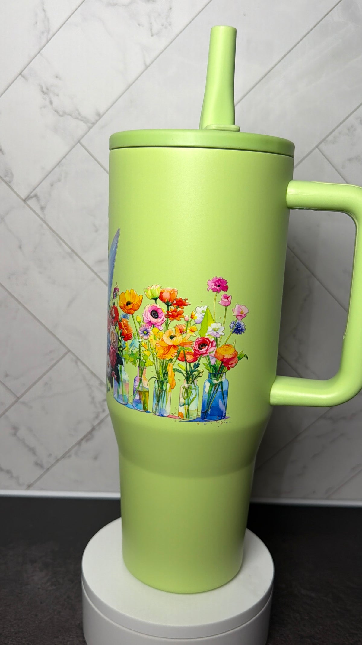 Enchanted Floral Fairy Stainless Steel Tumbler