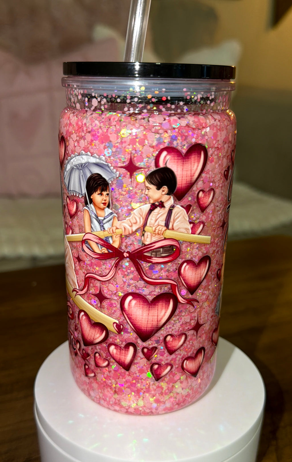 Sweetheart Pink Snowglobe Cup