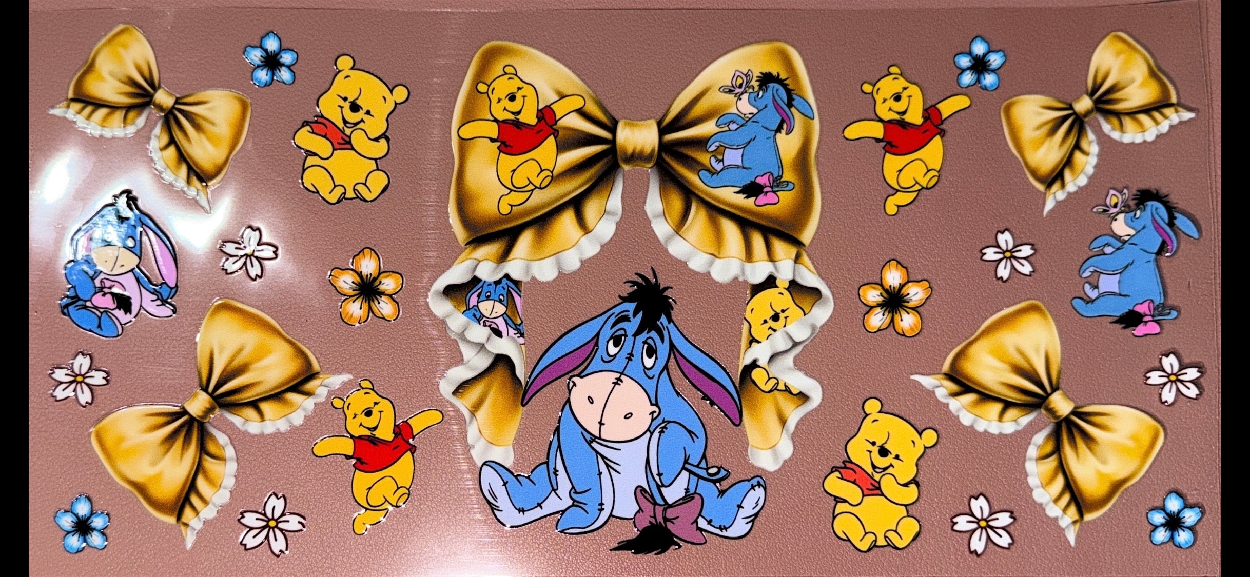 Yellow Bows UVDTF Cup Wrap