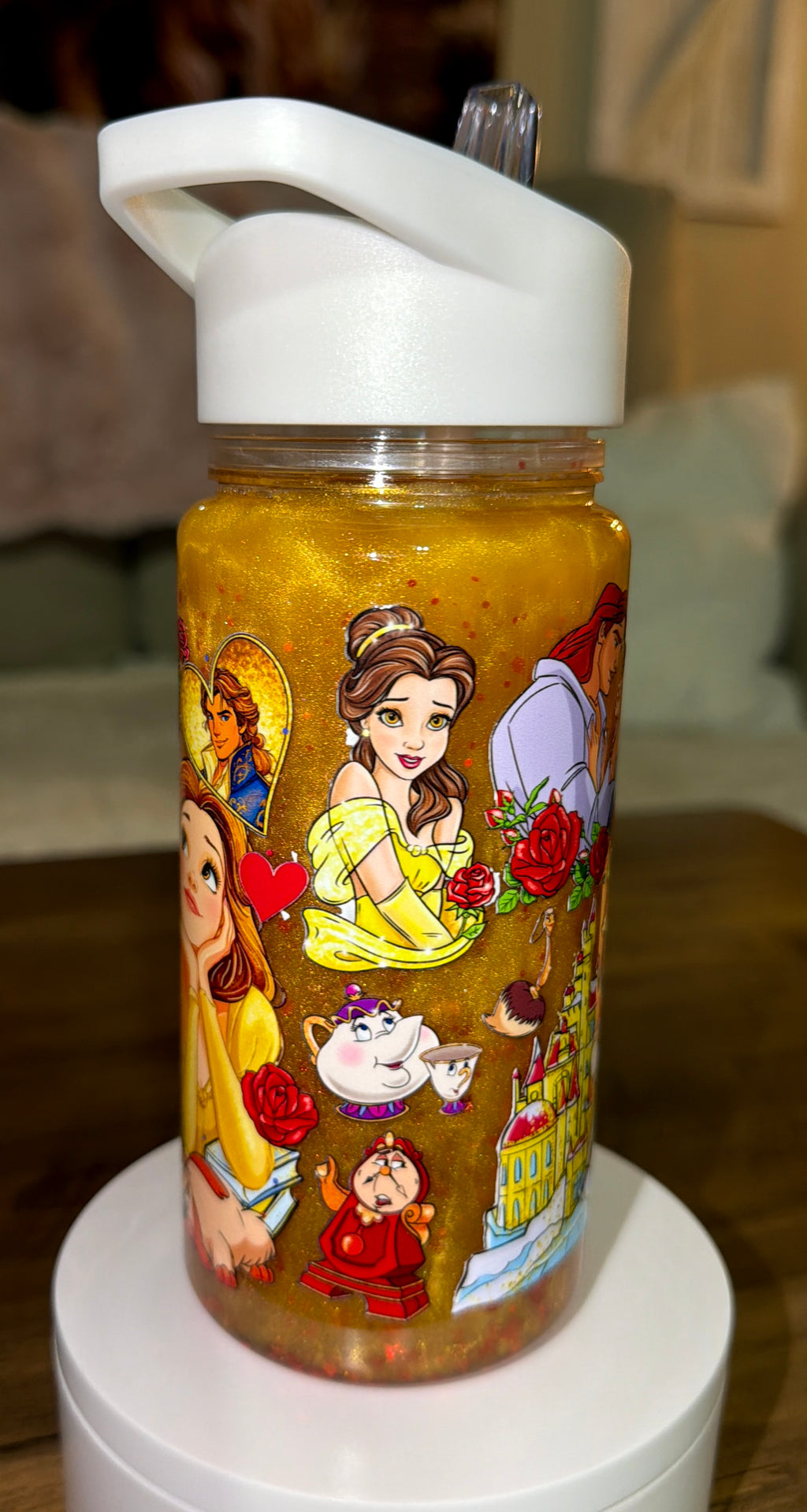 Enchanted Rose Snowglobe Cup