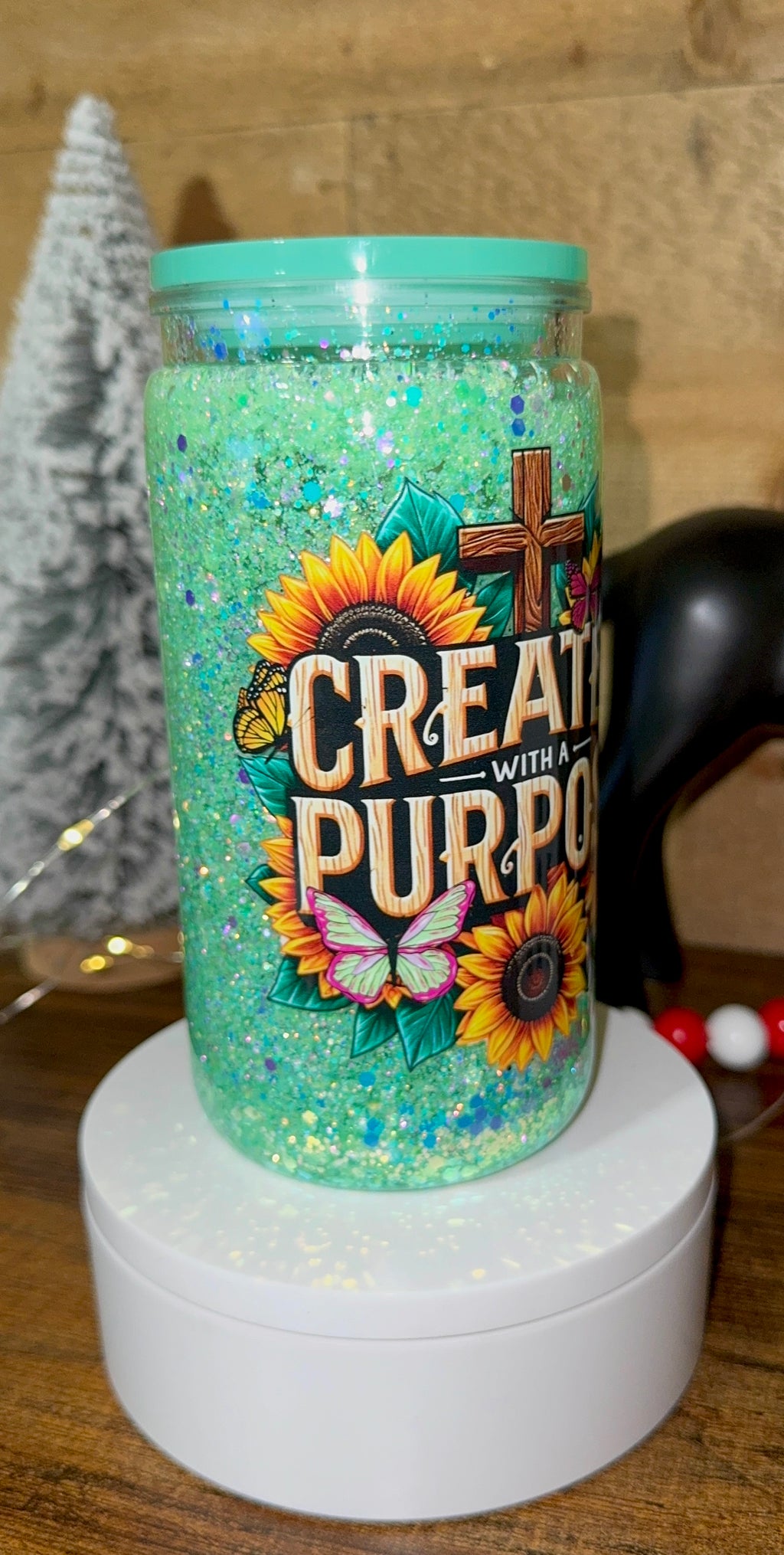 Created With a Purpose Christian Snowglobe Cup