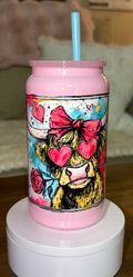 Valentine’s Hyland cow stainless steel tumbler