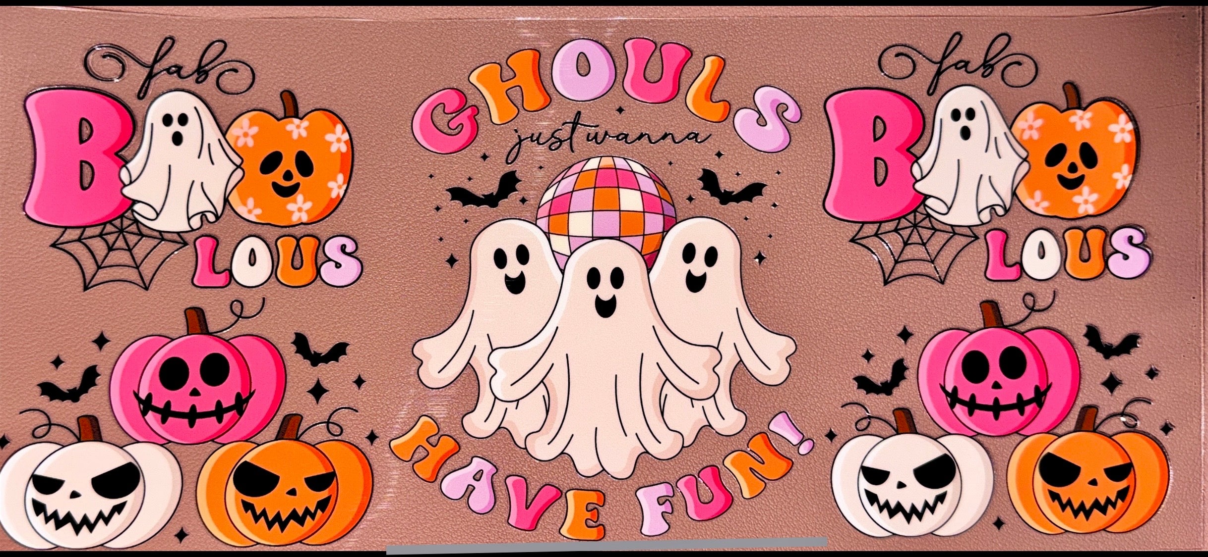 Ghouls Just want to have fun UVDTF Cup Wrap
