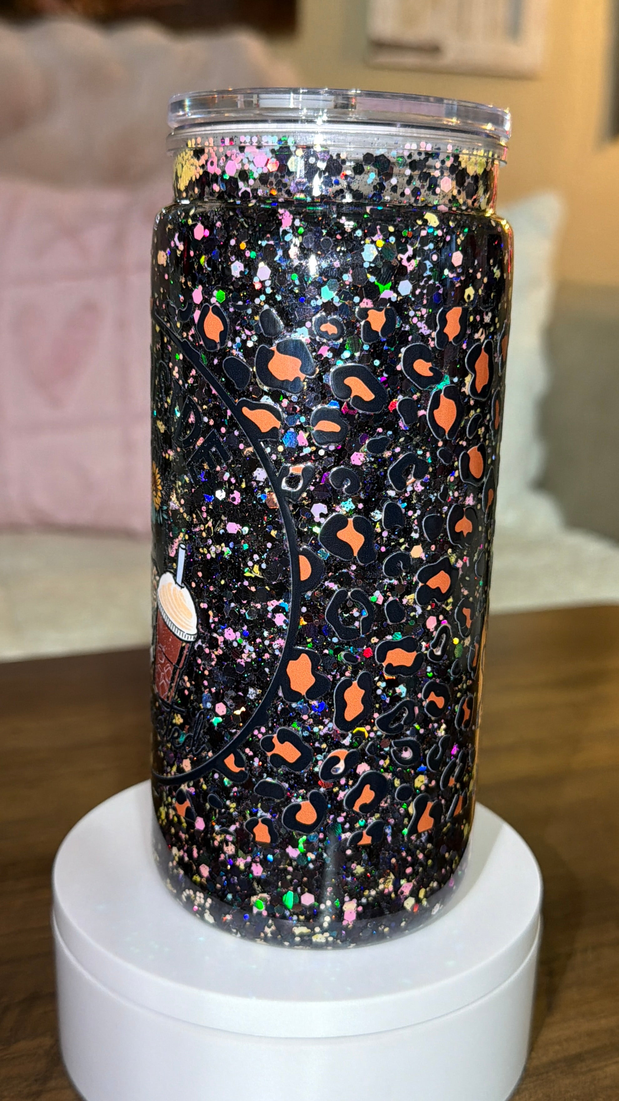 “Dead inside but caffeinated”Snowglobe cup