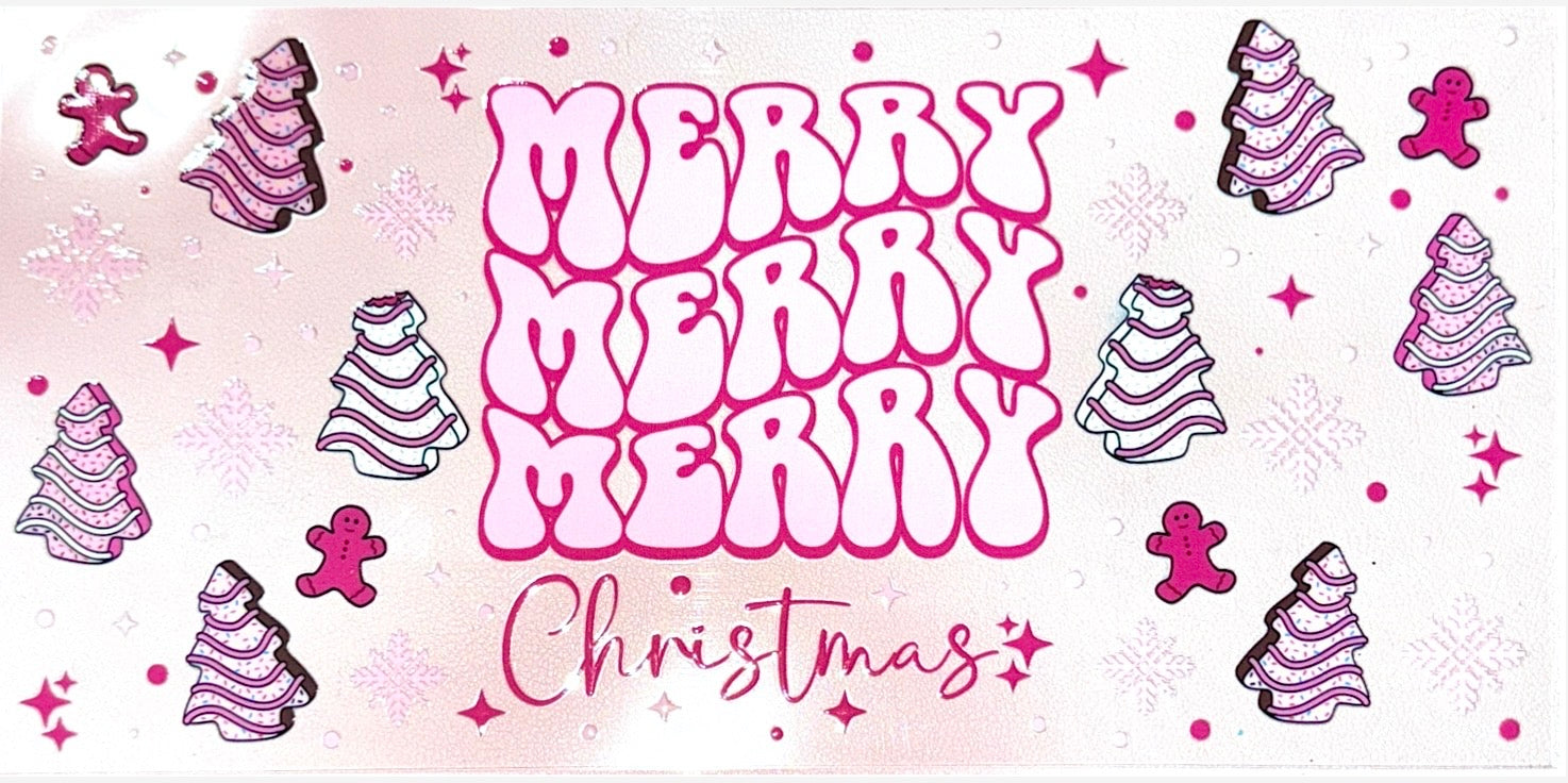 Merry Christmas UVDTF Cup Wrap