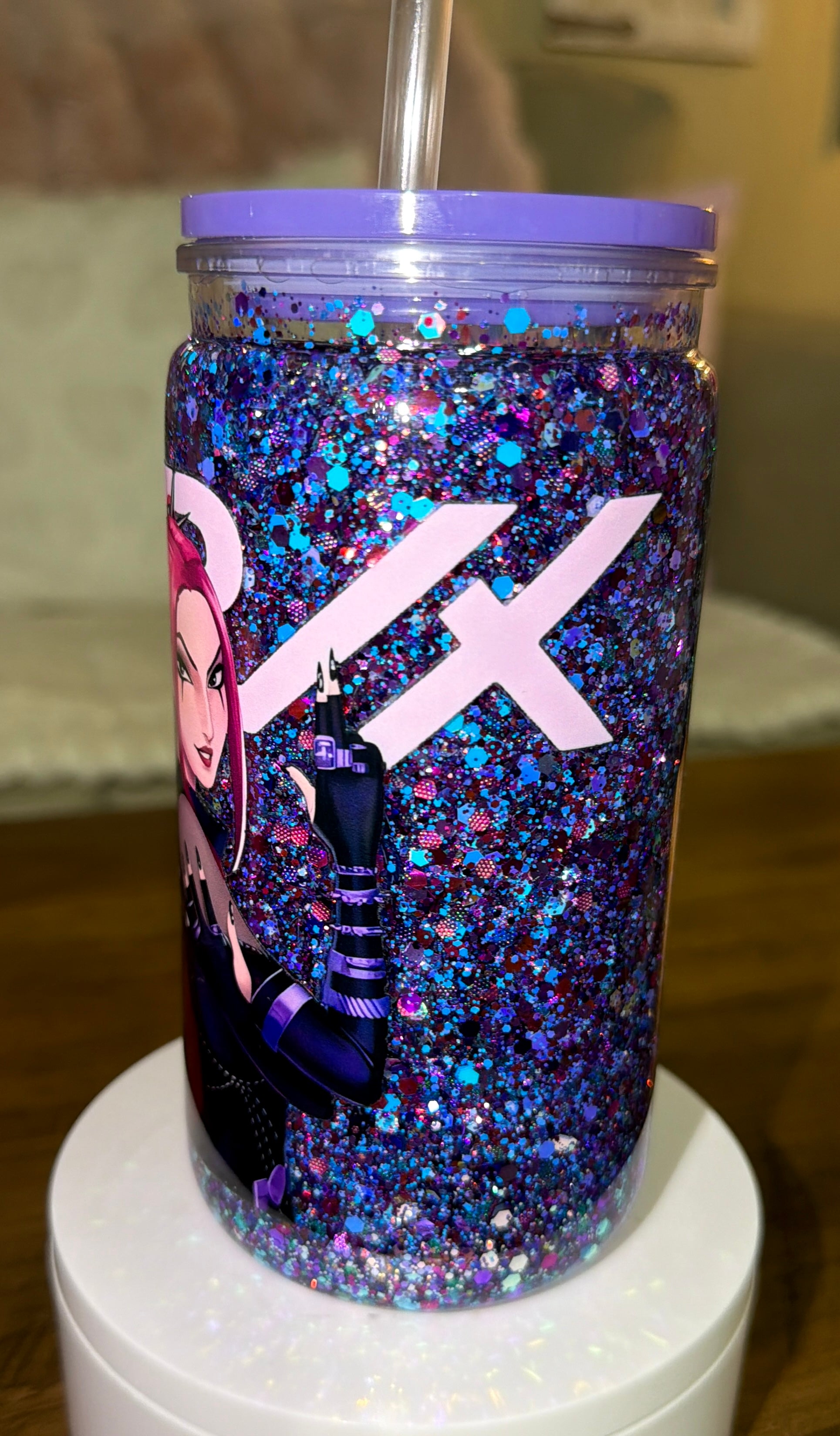 Midnight Pop Princess Glitter Snowglobe Cup