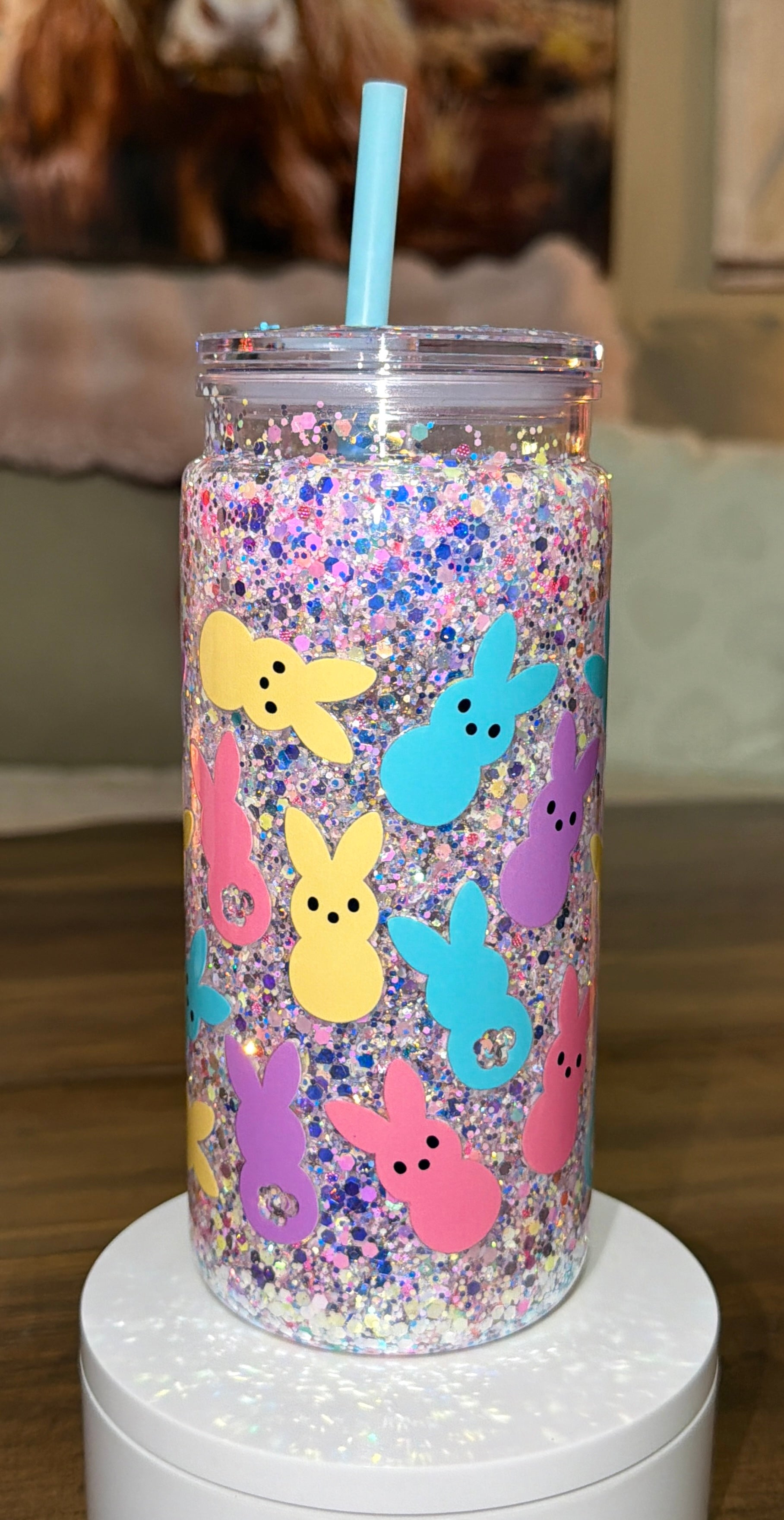Pastel bunny Snowglobe Cup
